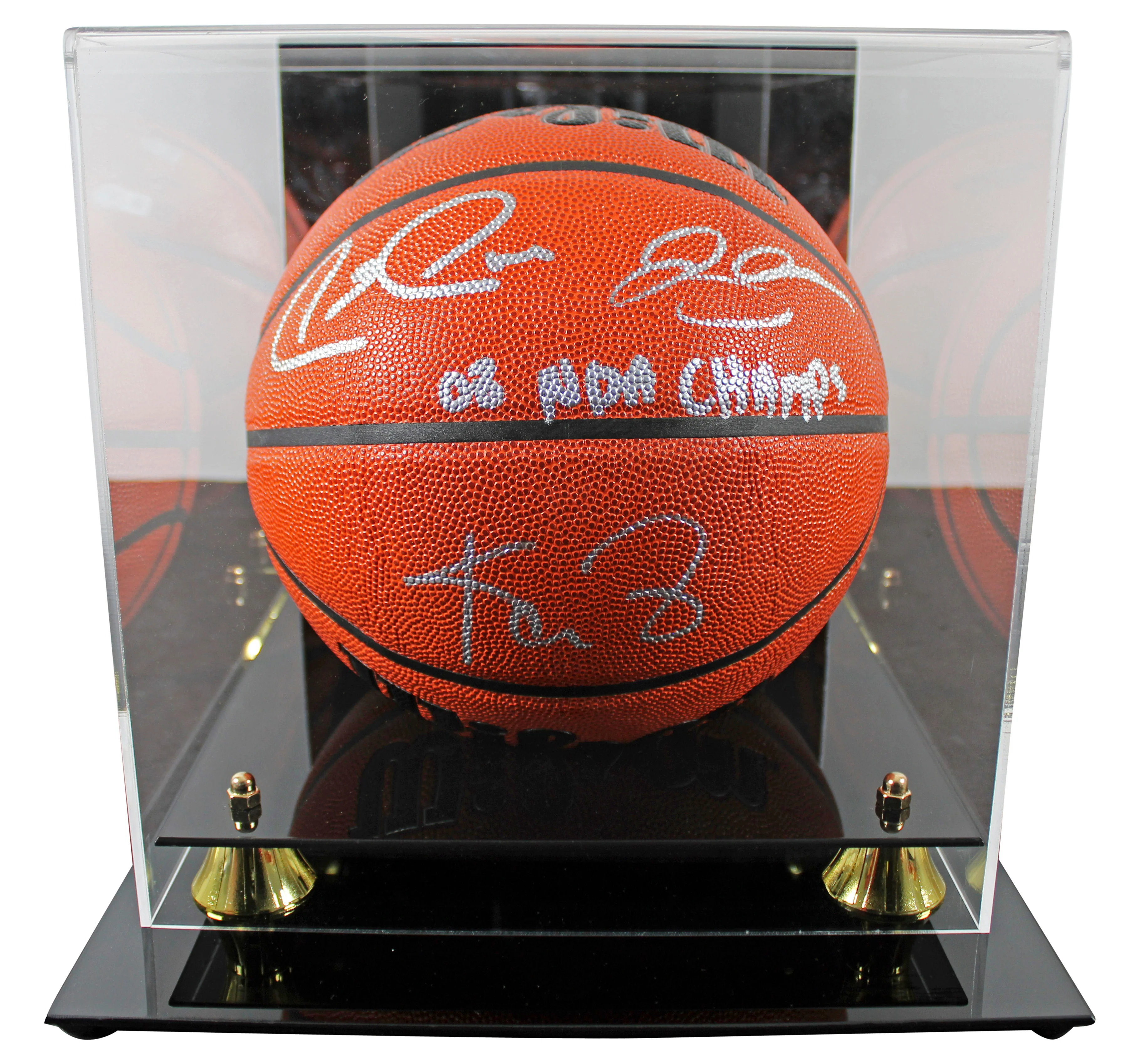 Celtics (3) Garnett, Pierce & Allen Signed Wilson Basketball w/ Case BAS Wit - Image 2