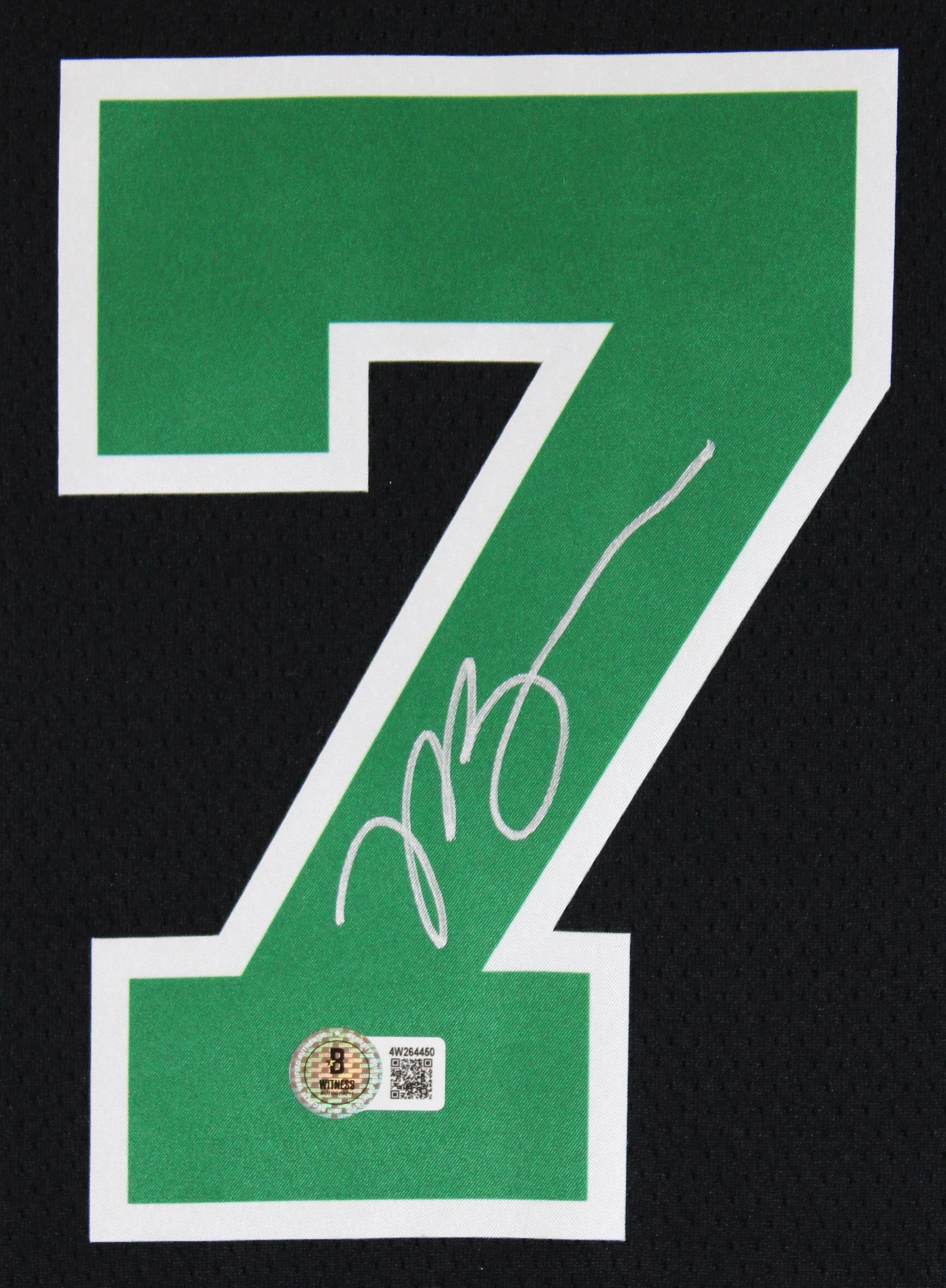 Celtics Jaylen Brown Signed Black Nike Jordan Brand Statement Ed Jersey BAS Wit - Image 2