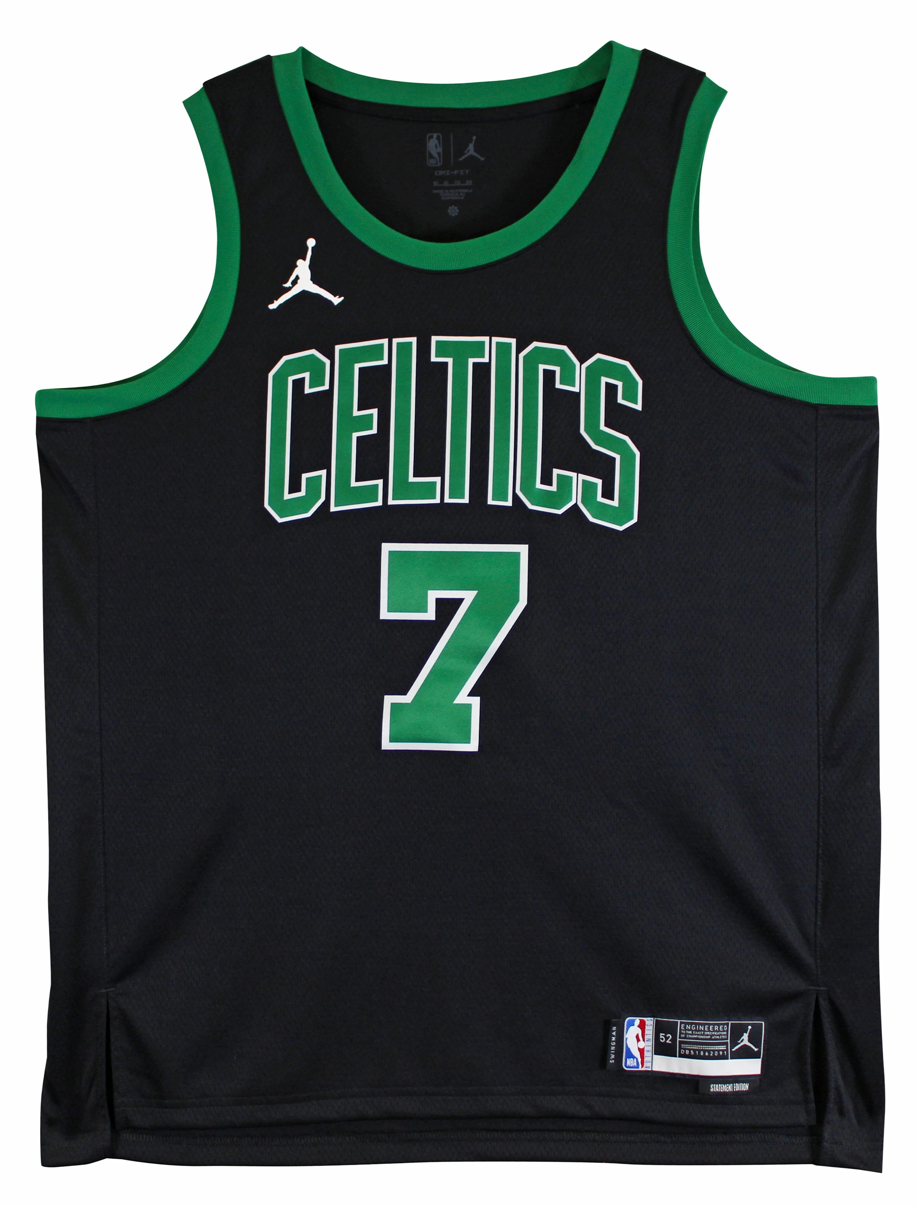 Celtics Jaylen Brown Signed Black Nike Jordan Brand Statement Ed Jersey BAS Wit - Image 3