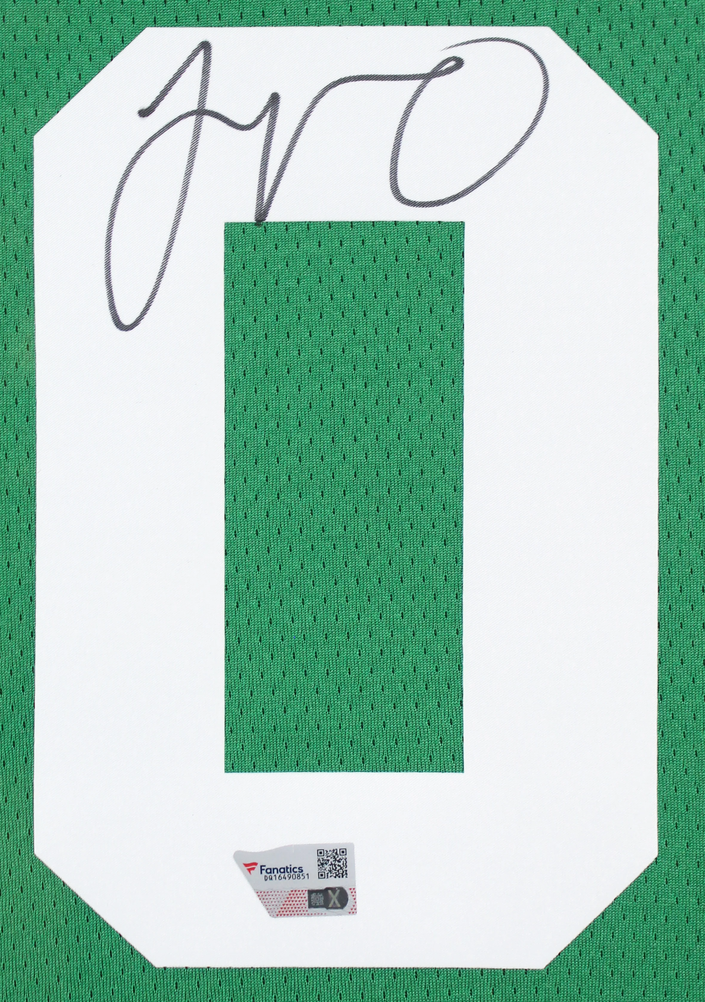 Celtics Jayson Tatum Authentic Signed Green Nike Swingman Framed Jersey Fanatics - Image 3