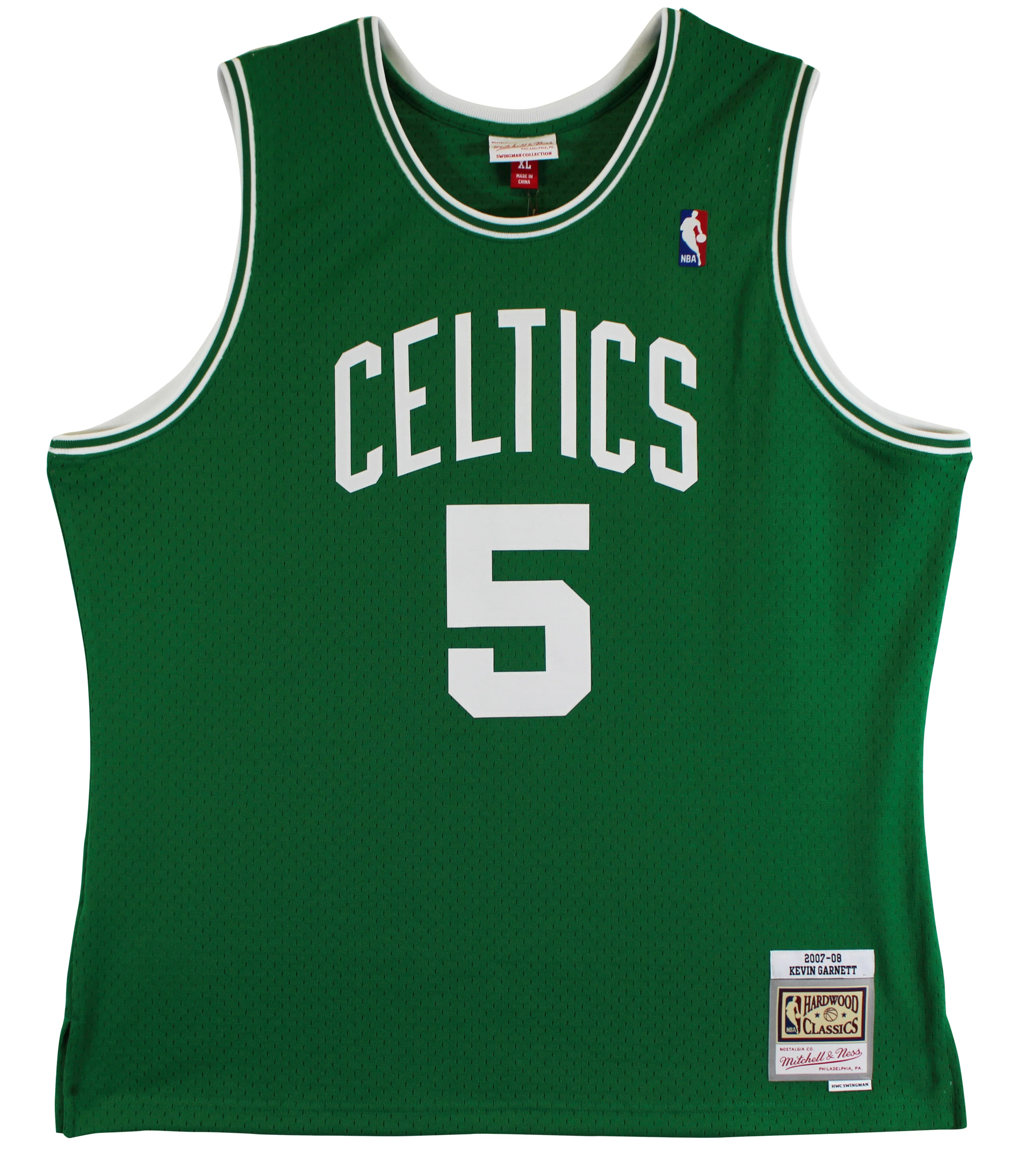 Celtics Kevin Garnett "HOF 20" Signed Green M&N HWC Swingman Jersey BAS Witness - Image 5