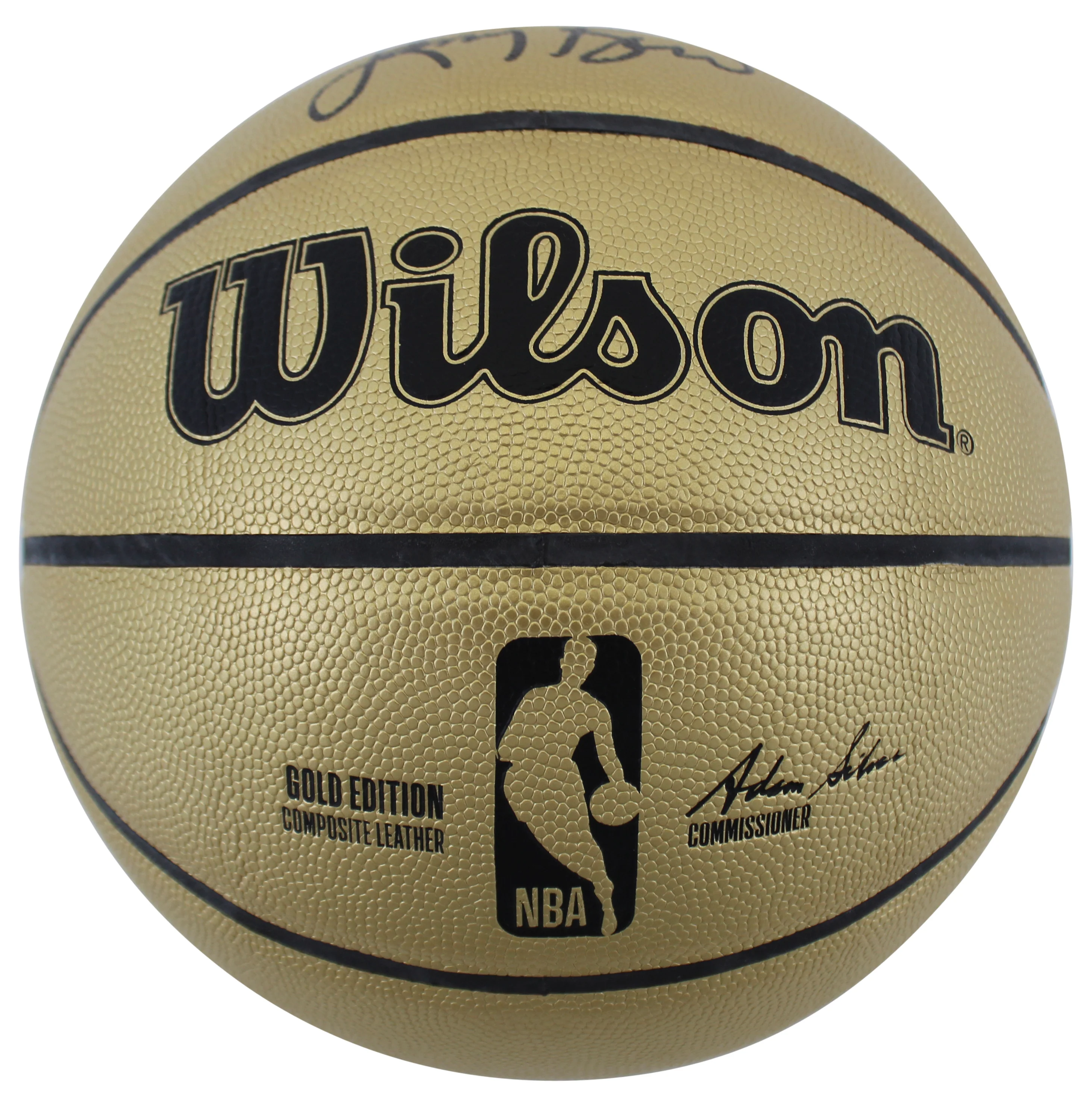 Celtics Larry Bird Auth Signed Wilson Gold Edition Basketball w/ Case BAS Wit - Image 4