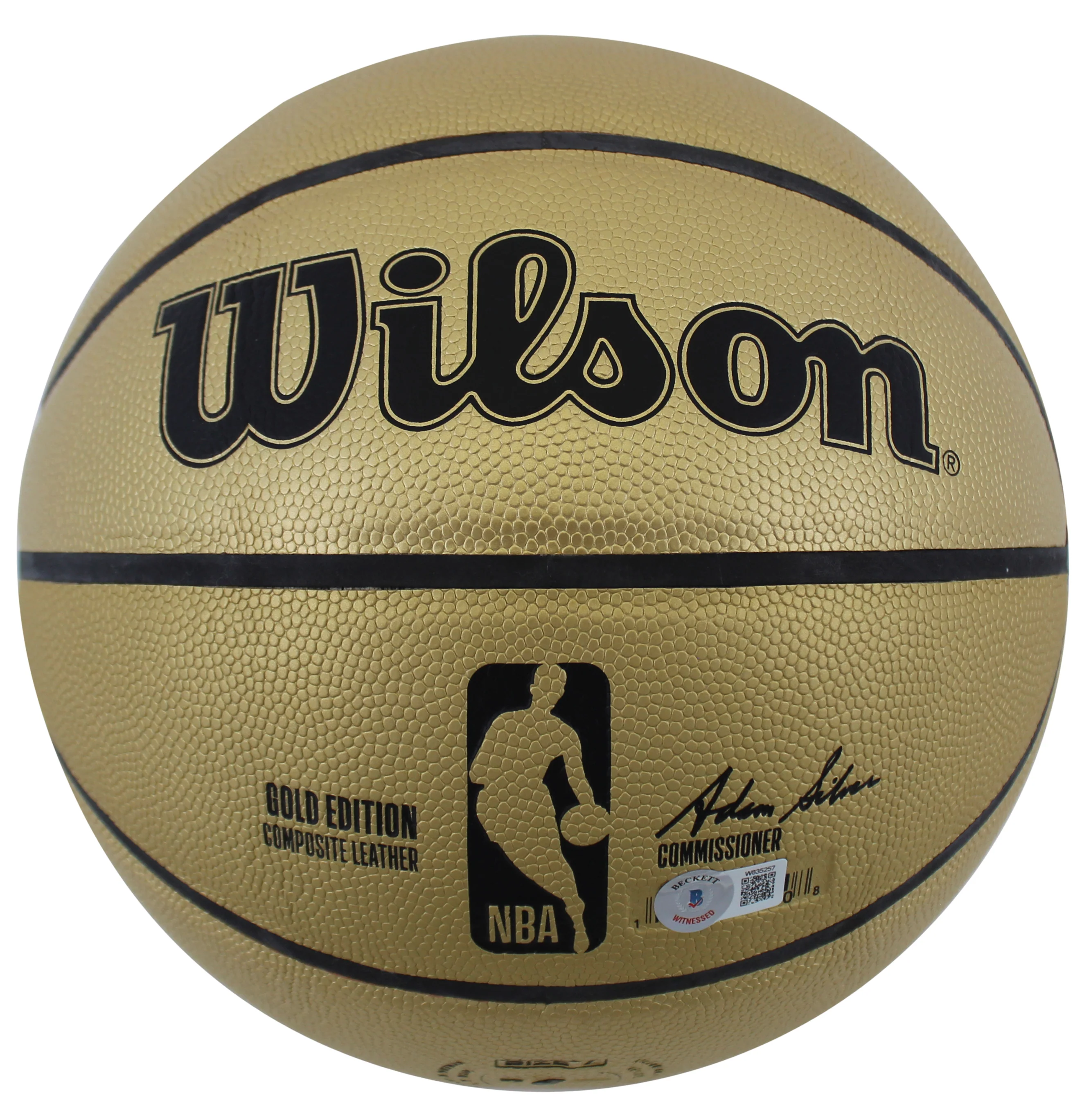 Celtics Larry Bird Auth Signed Wilson Gold Edition Basketball w/ Case BAS Wit - Image 5