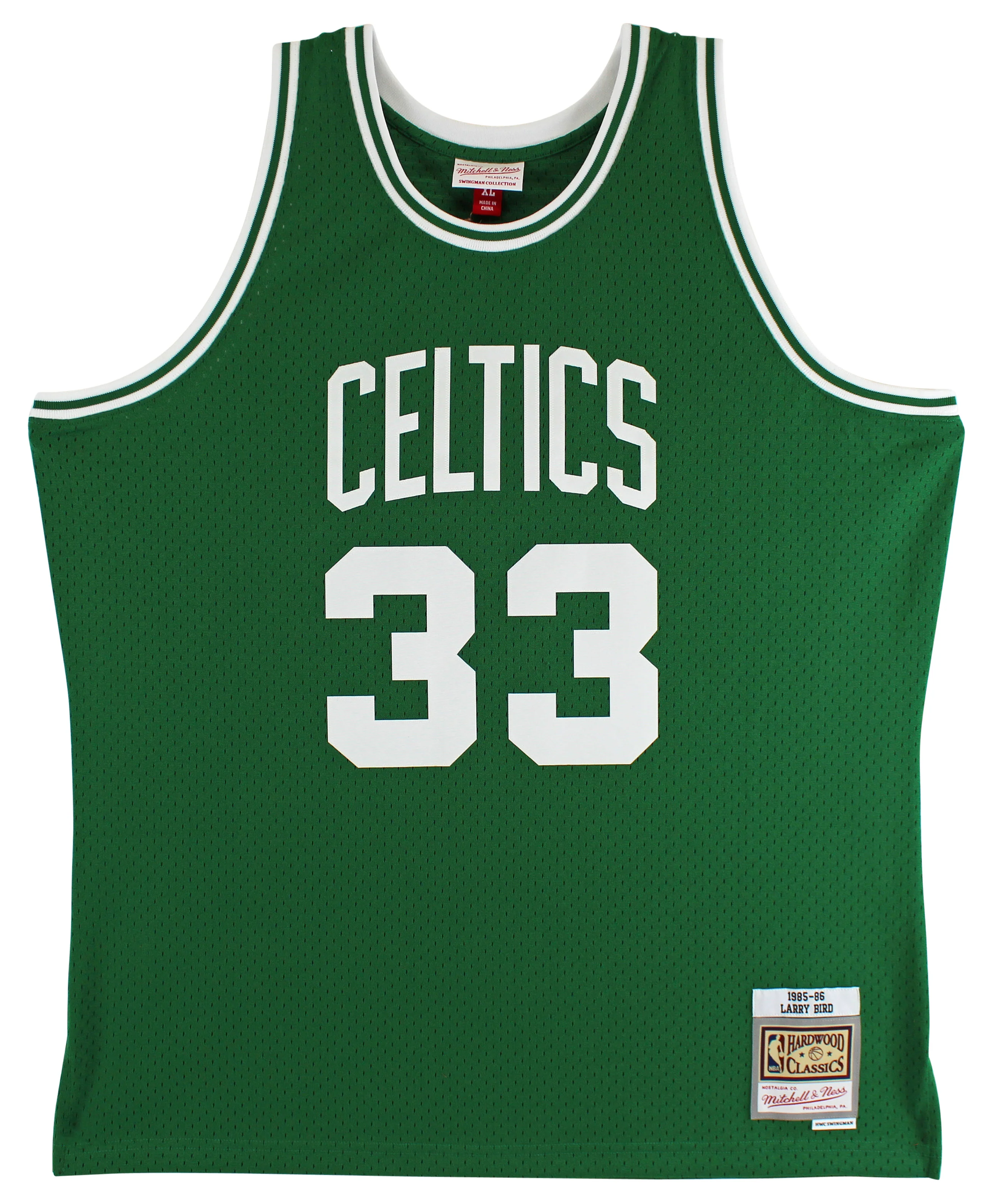 Celtics Larry Bird Authentic Signed 1985 Green M&N HWC Swingman Jersey BAS Wit - Image 5