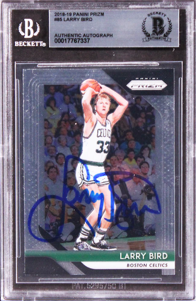 Celtics Larry Bird Authentic Signed 2018 Panini Prizm #85 Card BAS Slabbed - Image 2