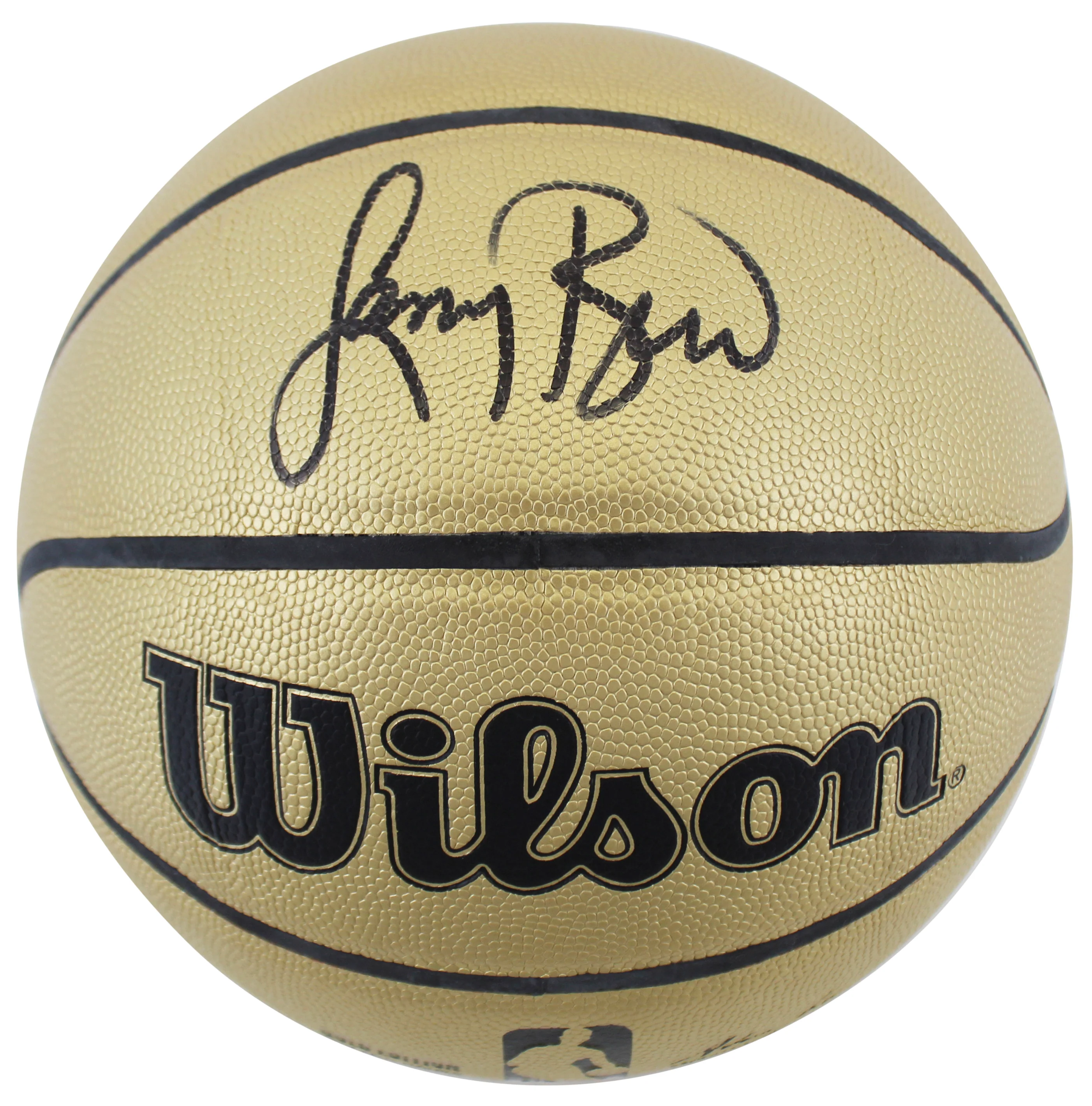Celtics Larry Bird Authentic Signed Wilson Gold Edition Basketball BAS Witnessed - Image 2