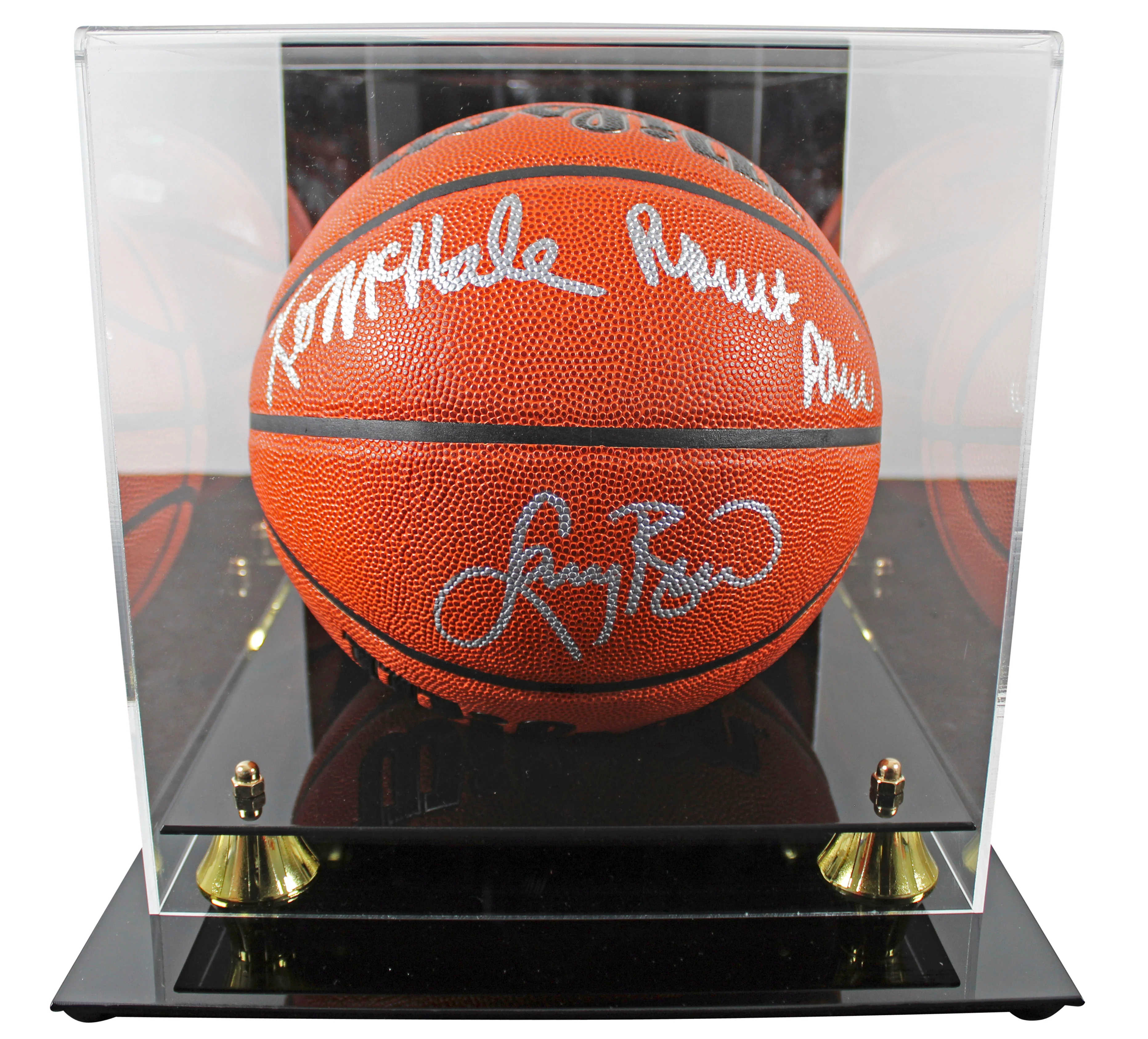 Celtics Larry Bird, Kevin McHale, Robert Parish Wilson Basketball w / Case BAS W - Image 2