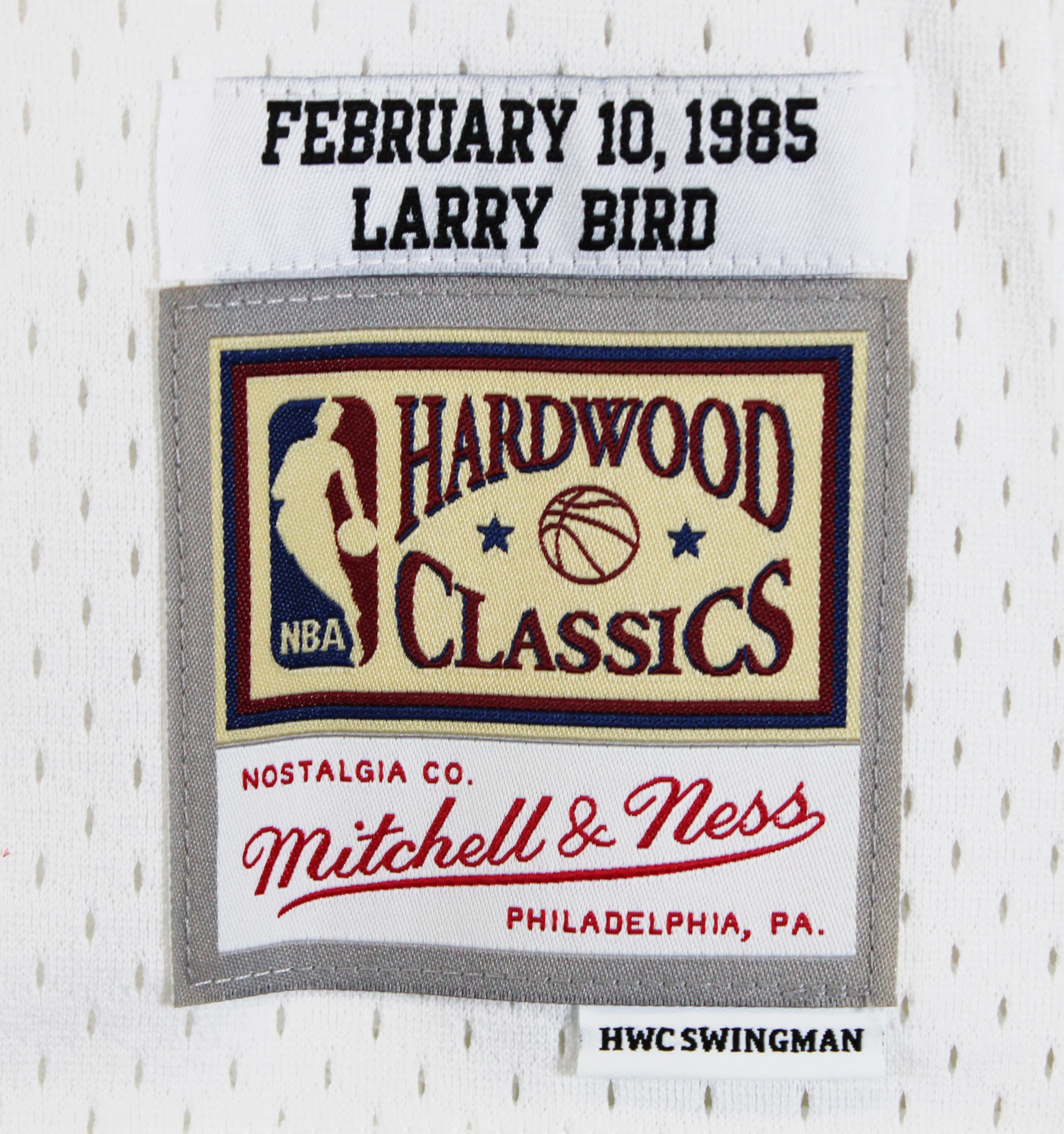 Celtics Larry Bird Signed 1986 White M&N All-Star Game Swingman Jersey BAS Wit - Image 6