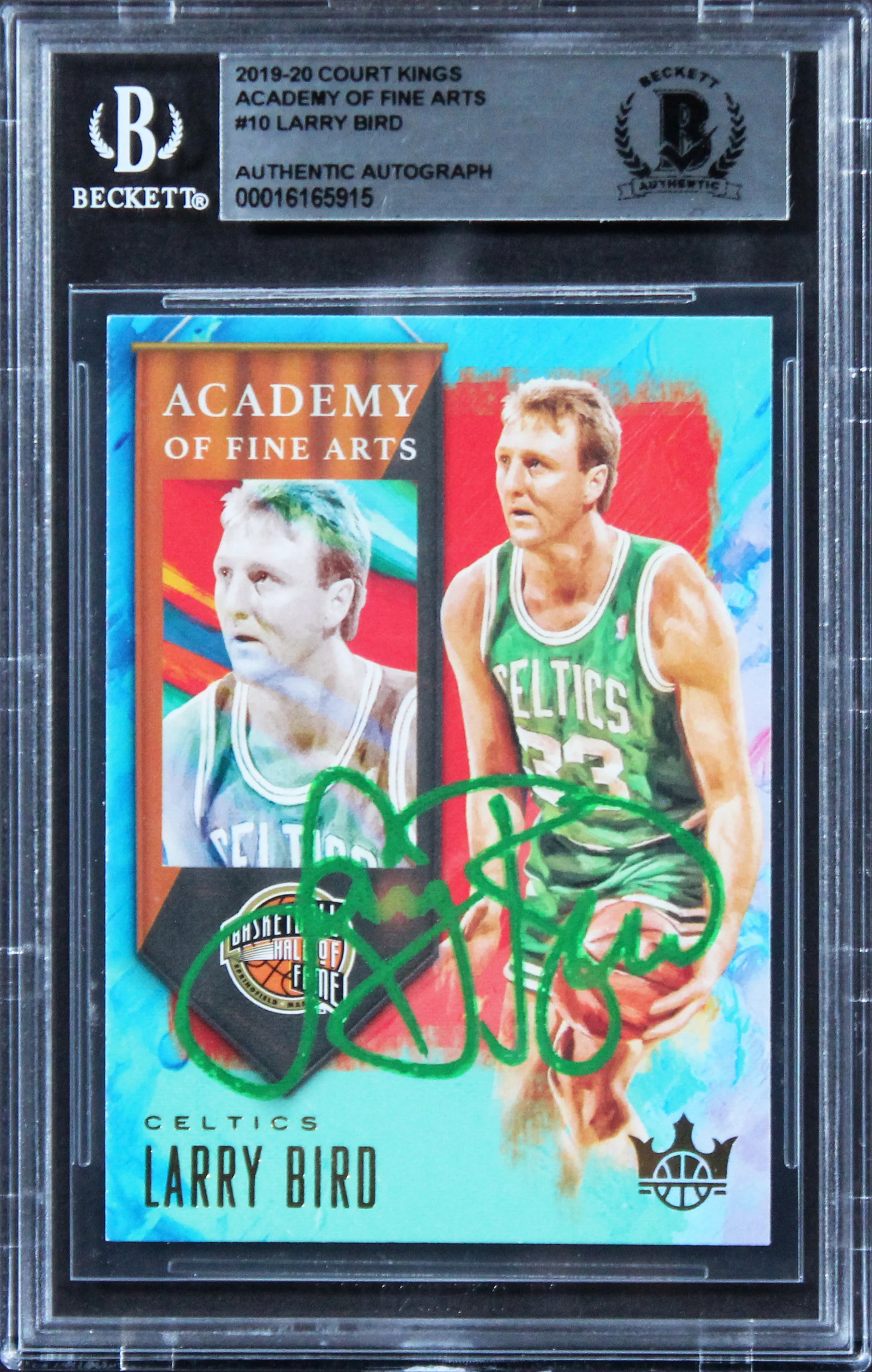 Celtics Larry Bird Signed 2019 Court Kings Academy of Fine Art #10 Card BAS Slab - Image 2
