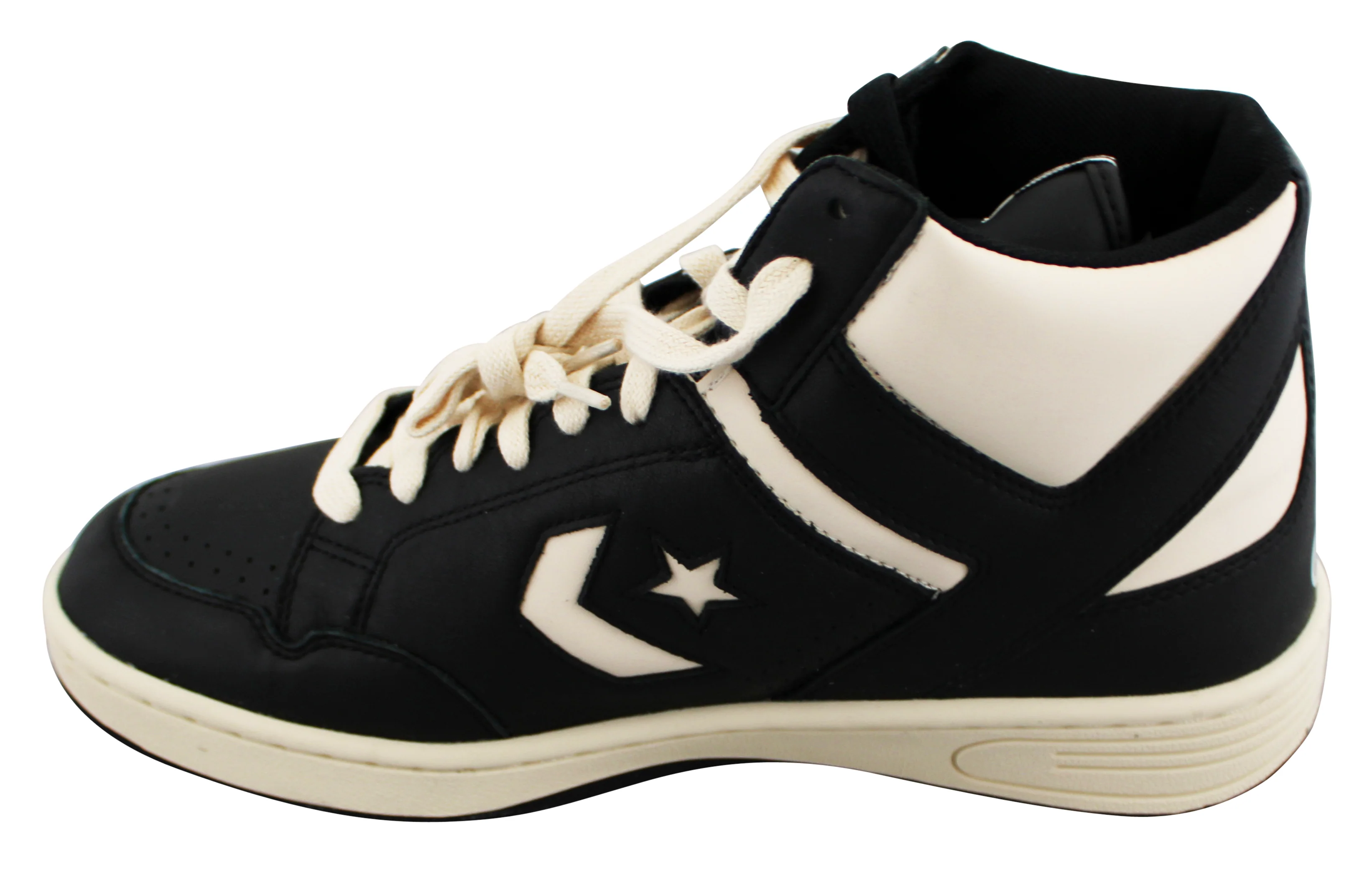 Celtics Larry Bird Signed Right Black & White Converse Weapon Shoe BAS Witnessed - Image 6