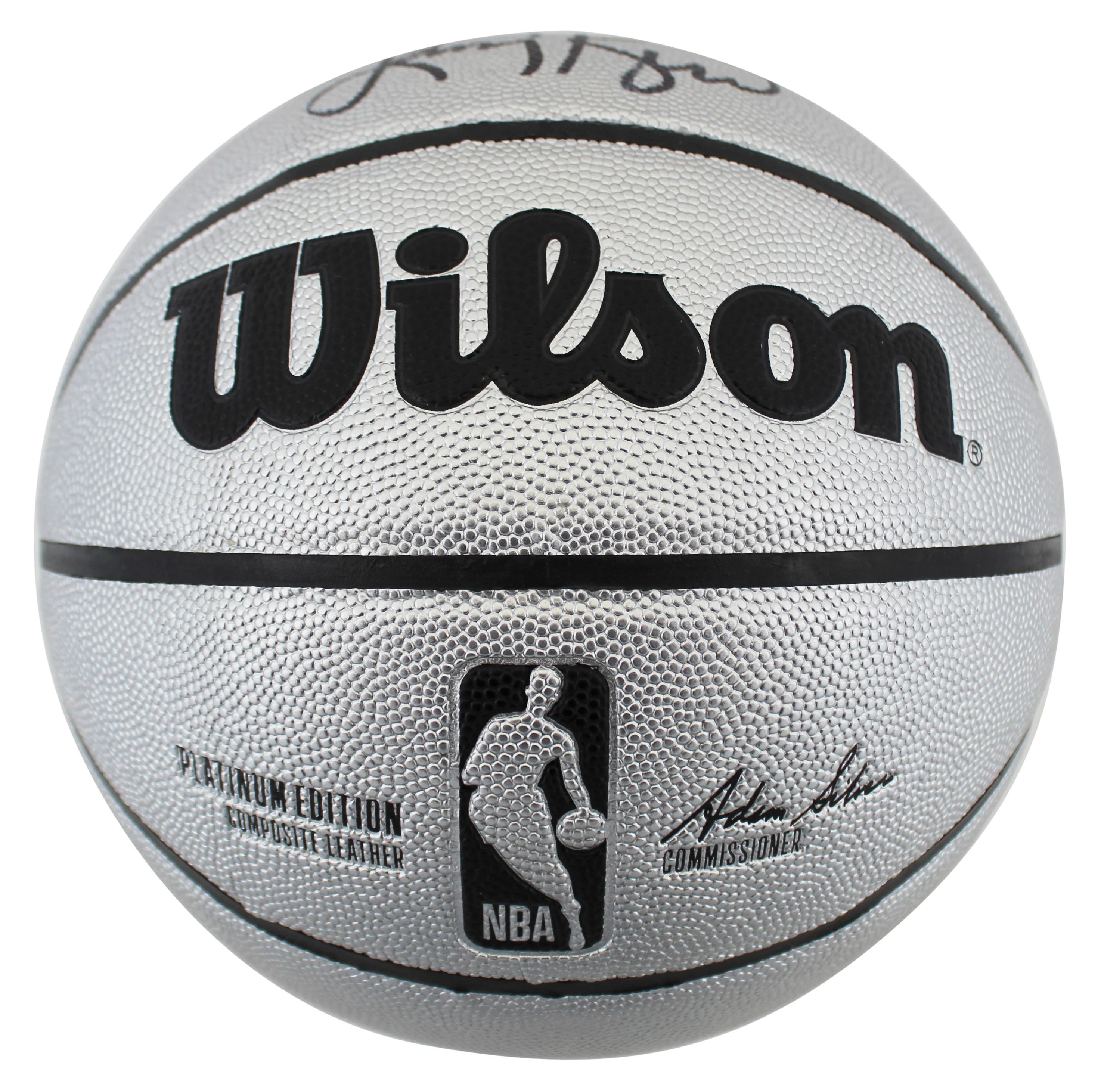 Celtics Larry Bird Signed Wilson Platinum Edition Basketball BAS Witnessed - Image 3