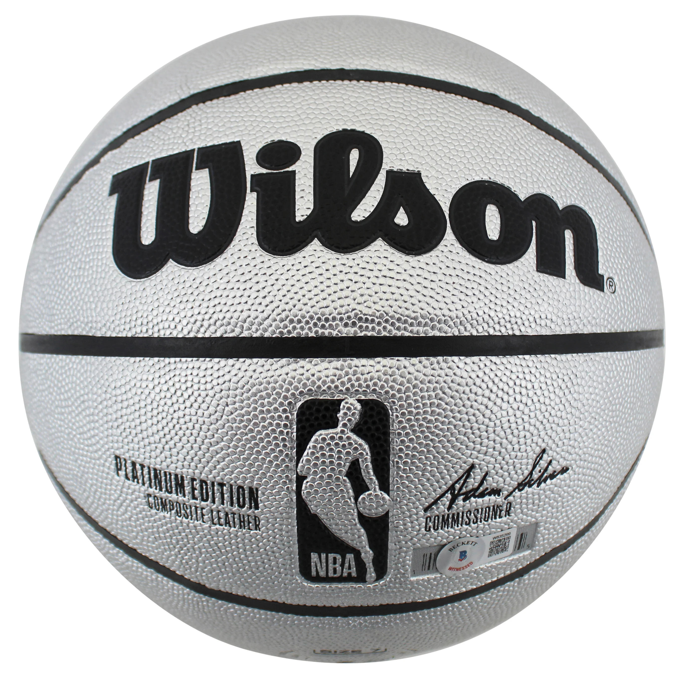 Celtics Larry Bird Signed Wilson Platinum Edition Basketball BAS Witnessed - Image 4