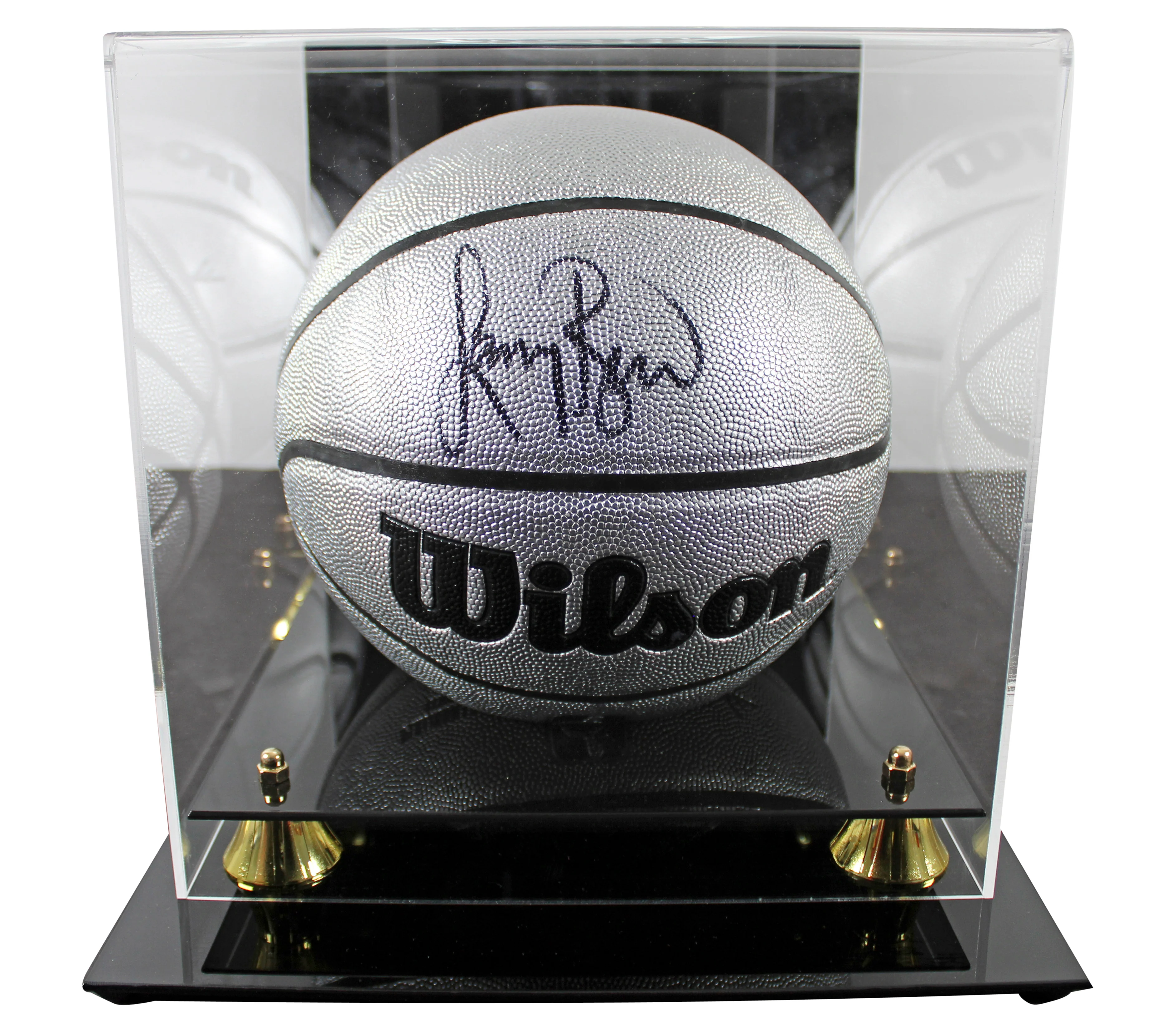 Celtics Larry Bird Signed Wilson Platinum Edition Basketball w/ Case BAS Wit - Image 2