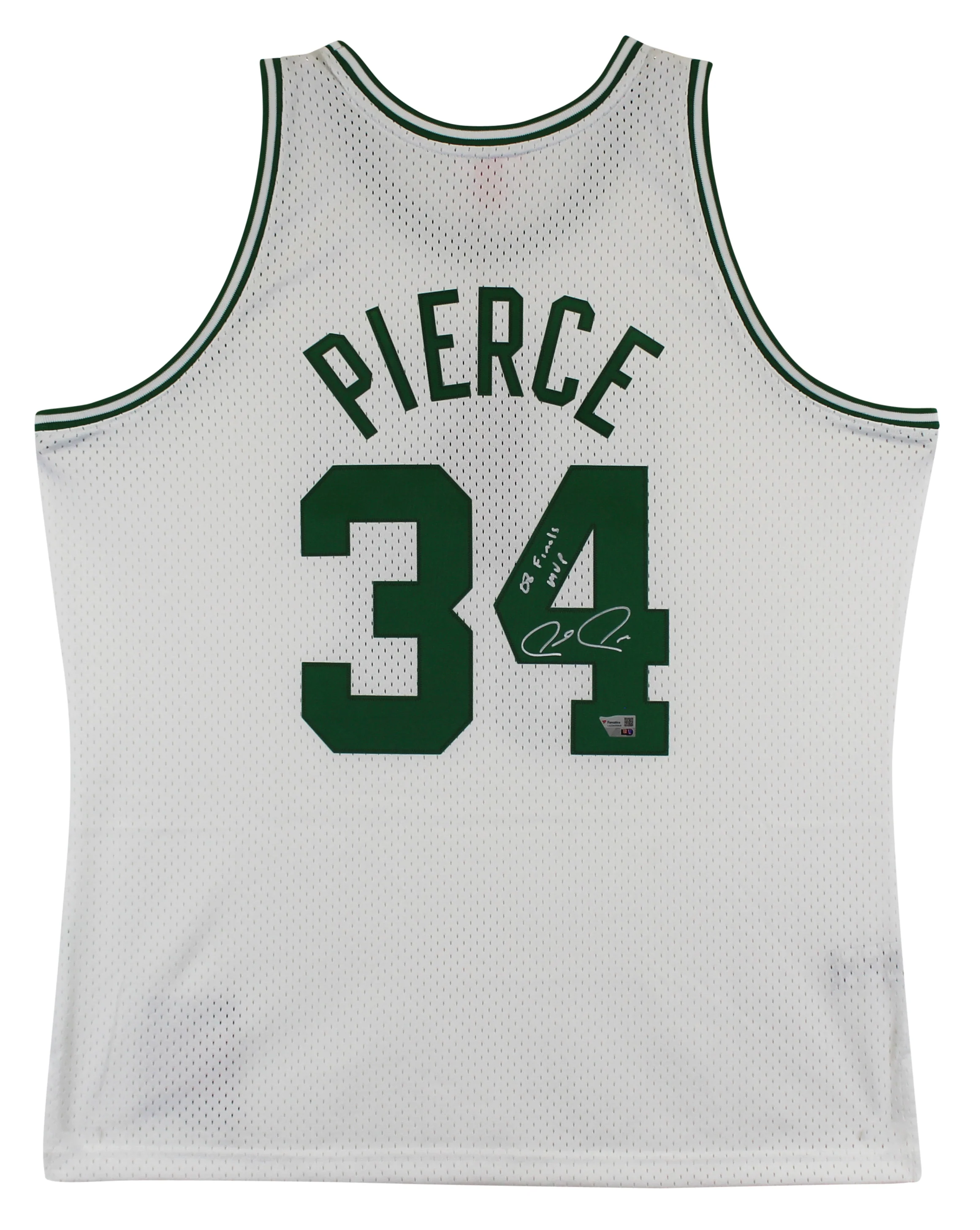 Celtics Paul Pierce "2008 Finals MVP" Signed White M&N HWC Swingman Jersey Fan 2 - Image 2
