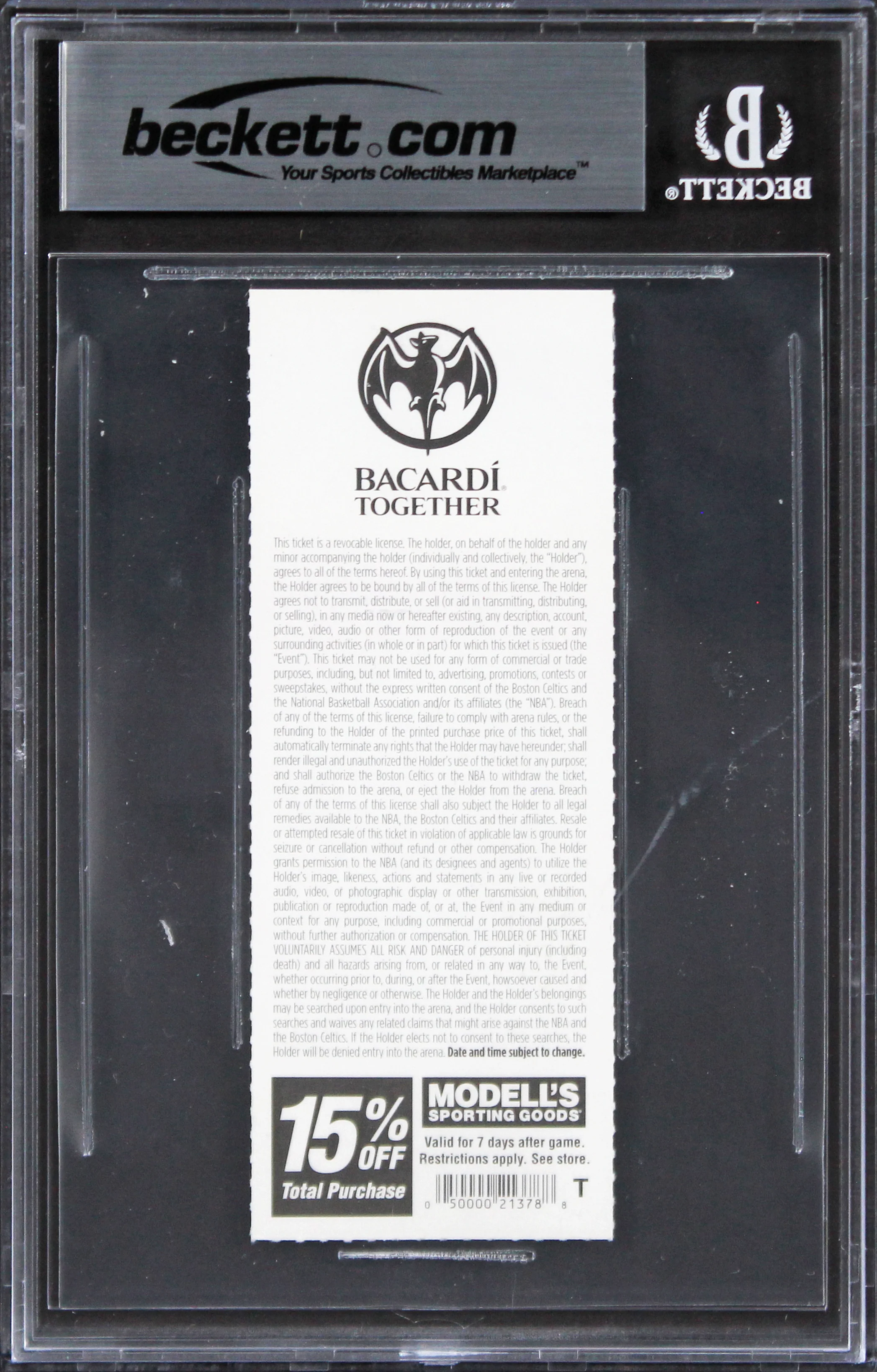 Celtics Shaquille O'Neal Signed 2011 NBA Playoffs Ticket Stub Auto 10! BAS Slab - Image 3