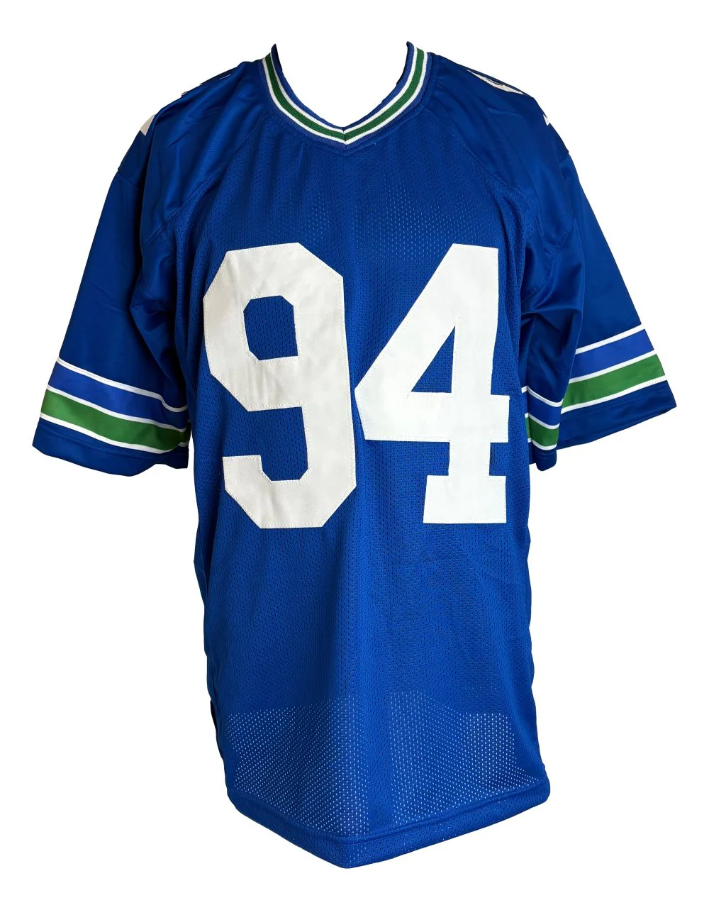 Chad Brown Seattle Signed Throwback Blue Football Jersey Sports Integrity - Image 3