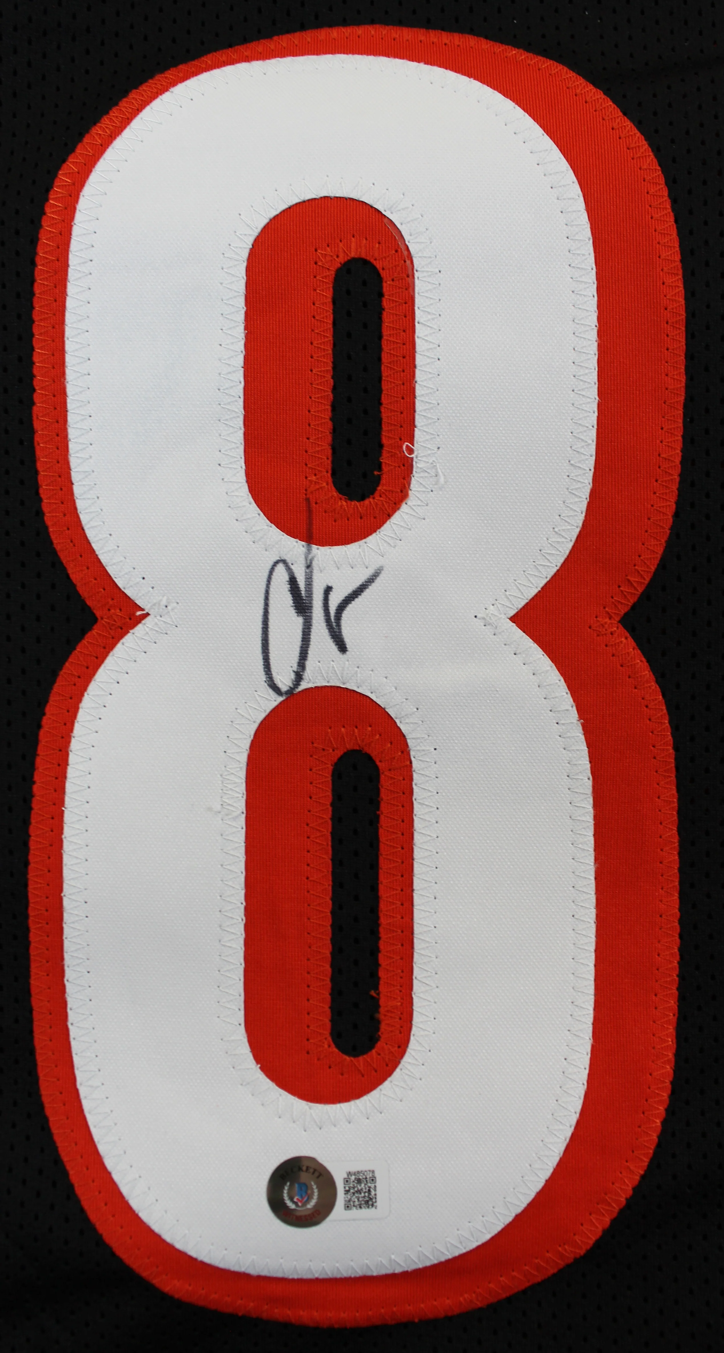 Chad Johnson Authentic Signed Black Pro Style Jersey BAS Witnessed - Image 3