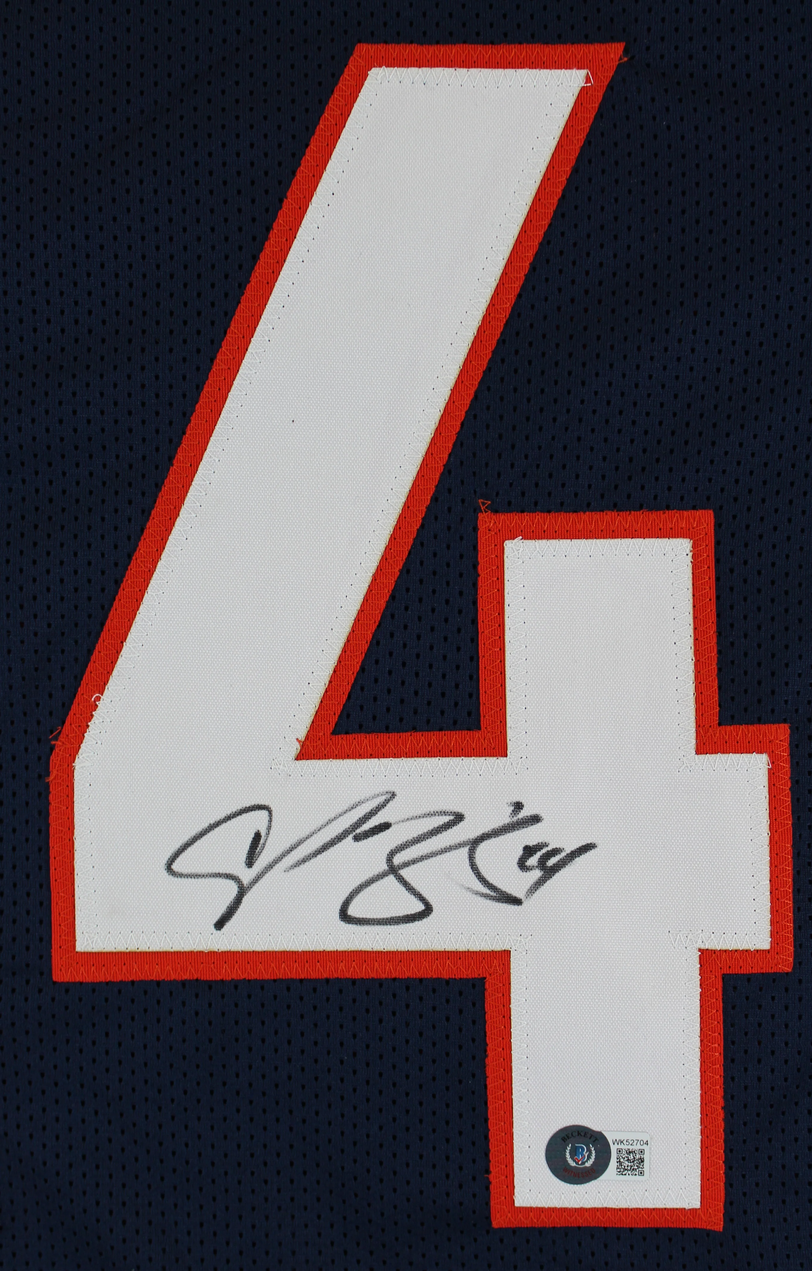Champ Bailey Authentic Signed Navy Blue Pro Style Jersey BAS Witnessed - Image 3