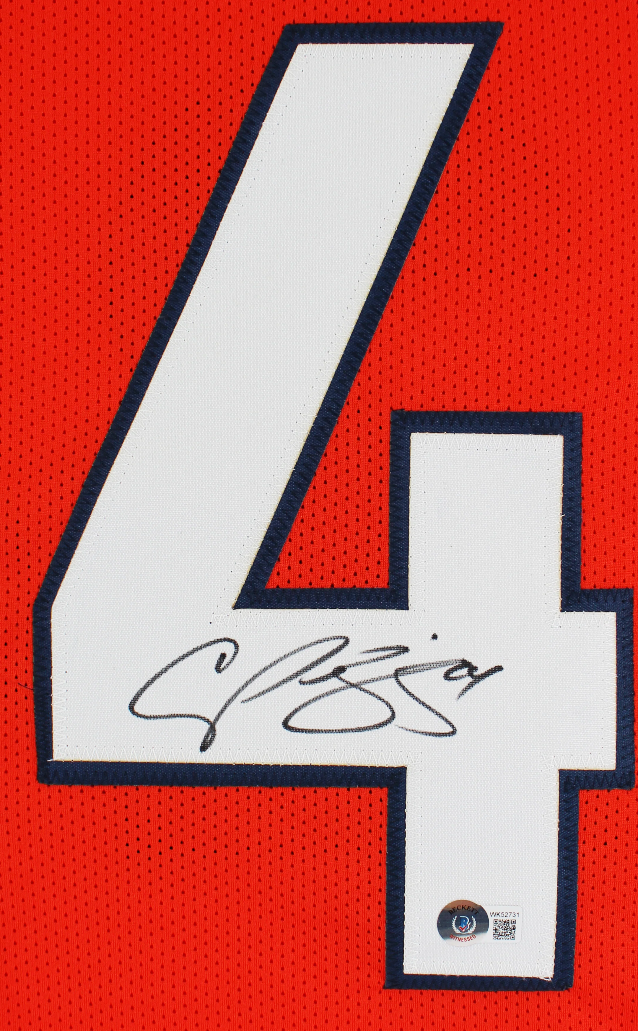 Champ Bailey Authentic Signed Orange Pro Style Jersey Autographed BAS Witnessed - Image 3