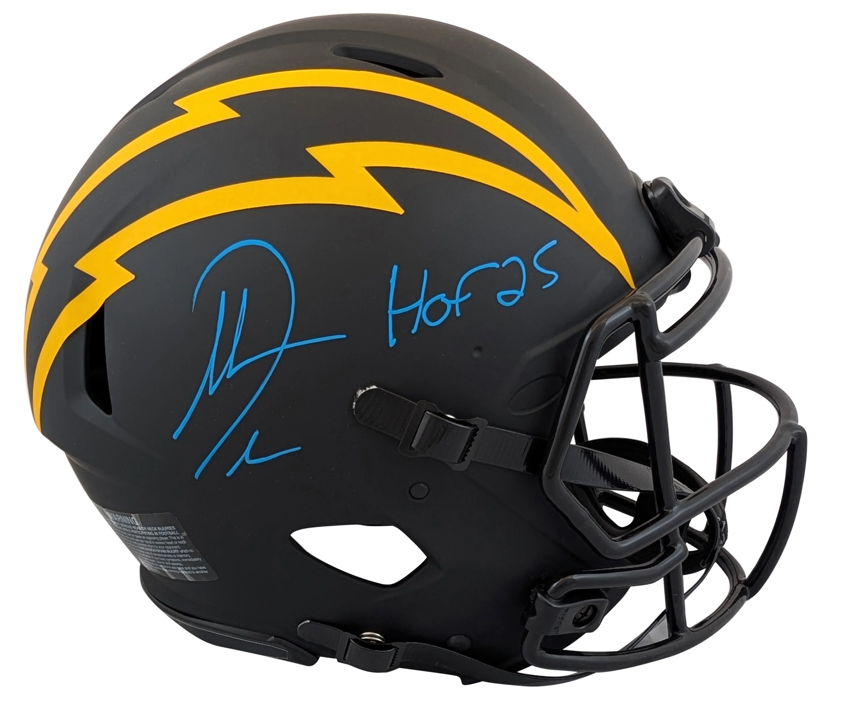 Chargers Antonio Gates "HOF" Signed Eclipse F/S Speed Proline Helmet W/ Case BAS - Image 3