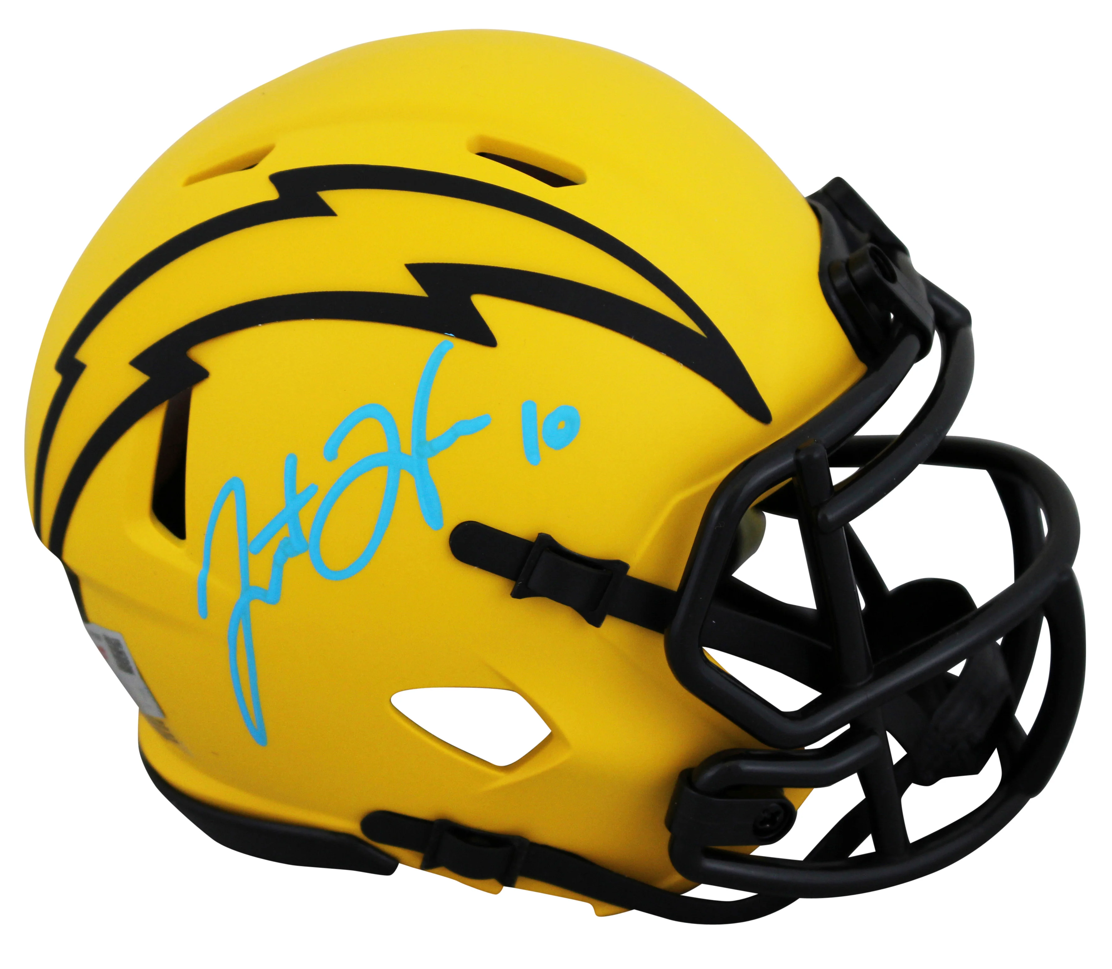 Chargers Justin Herbert Authentic Signed Rave Speed Mini Helmet Fanatics - Image 2