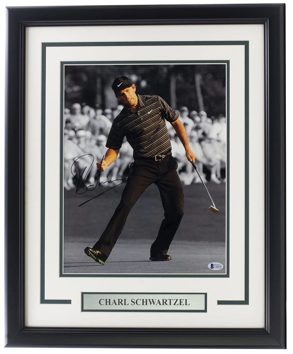 Charl Schwartzel Signed Framed 11x14 Golf Photo BAS - Image 6