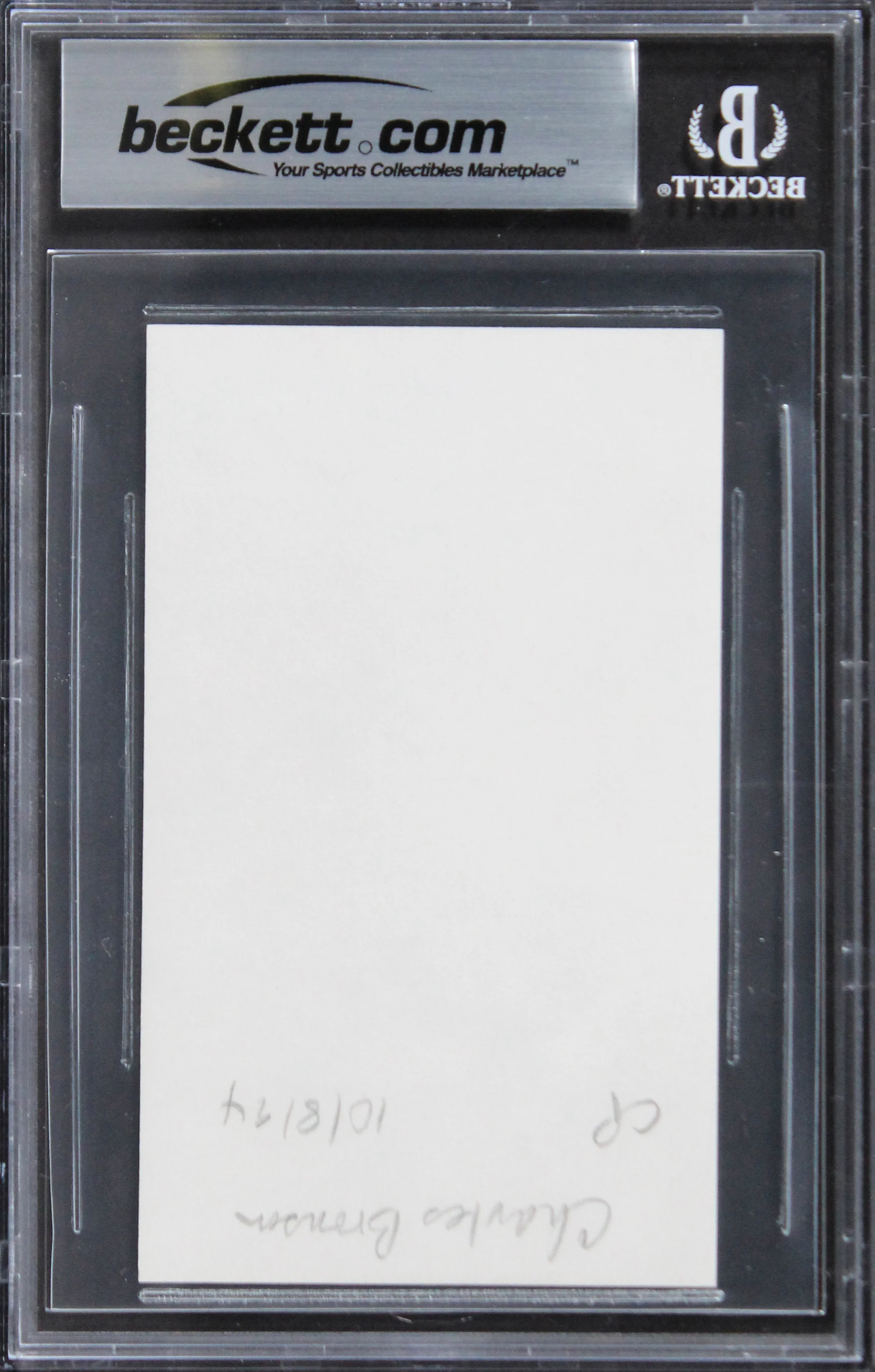 Charles Bronson The Great Escape Authentic Signed 3x5 Index Card BAS Slabbed 1 - Image 3