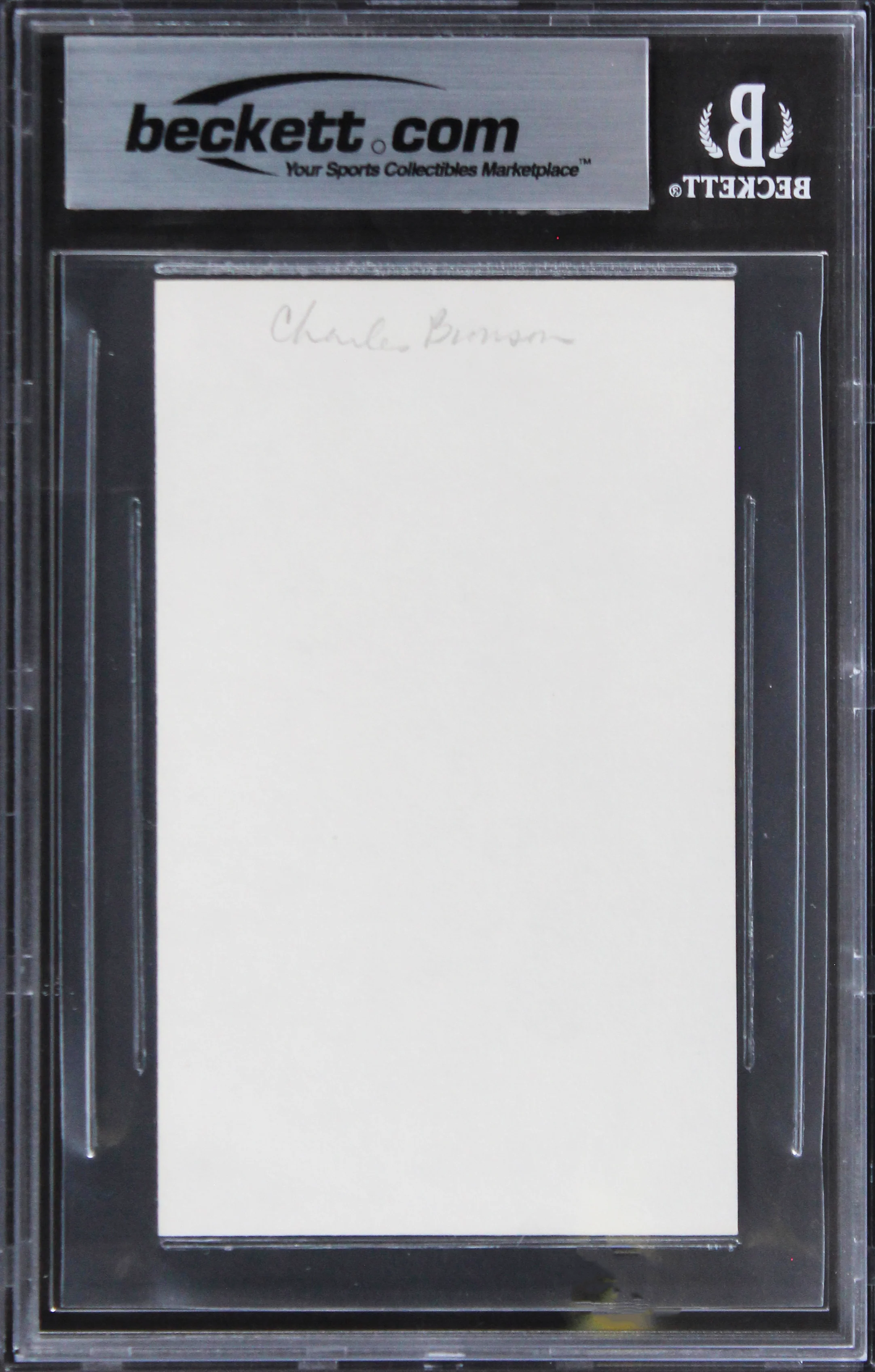 Charles Bronson The Great Escape Authentic Signed 3x5 Index Card BAS Slabbed 3 - Image 3