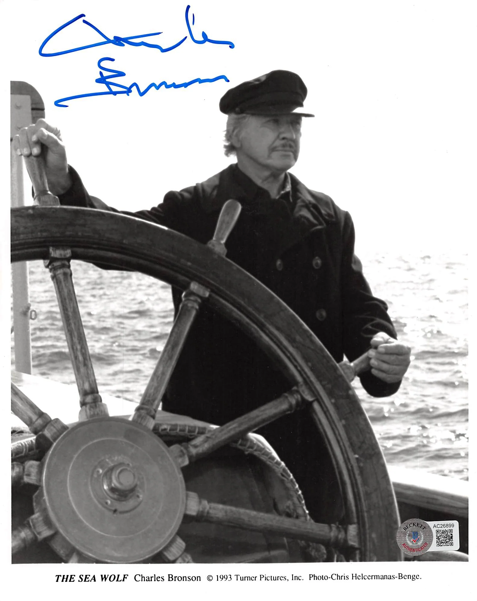 Charles Bronson The Sea Wolf Authentic Signed 8x10 Photo BAS #AC26899 - Image 2