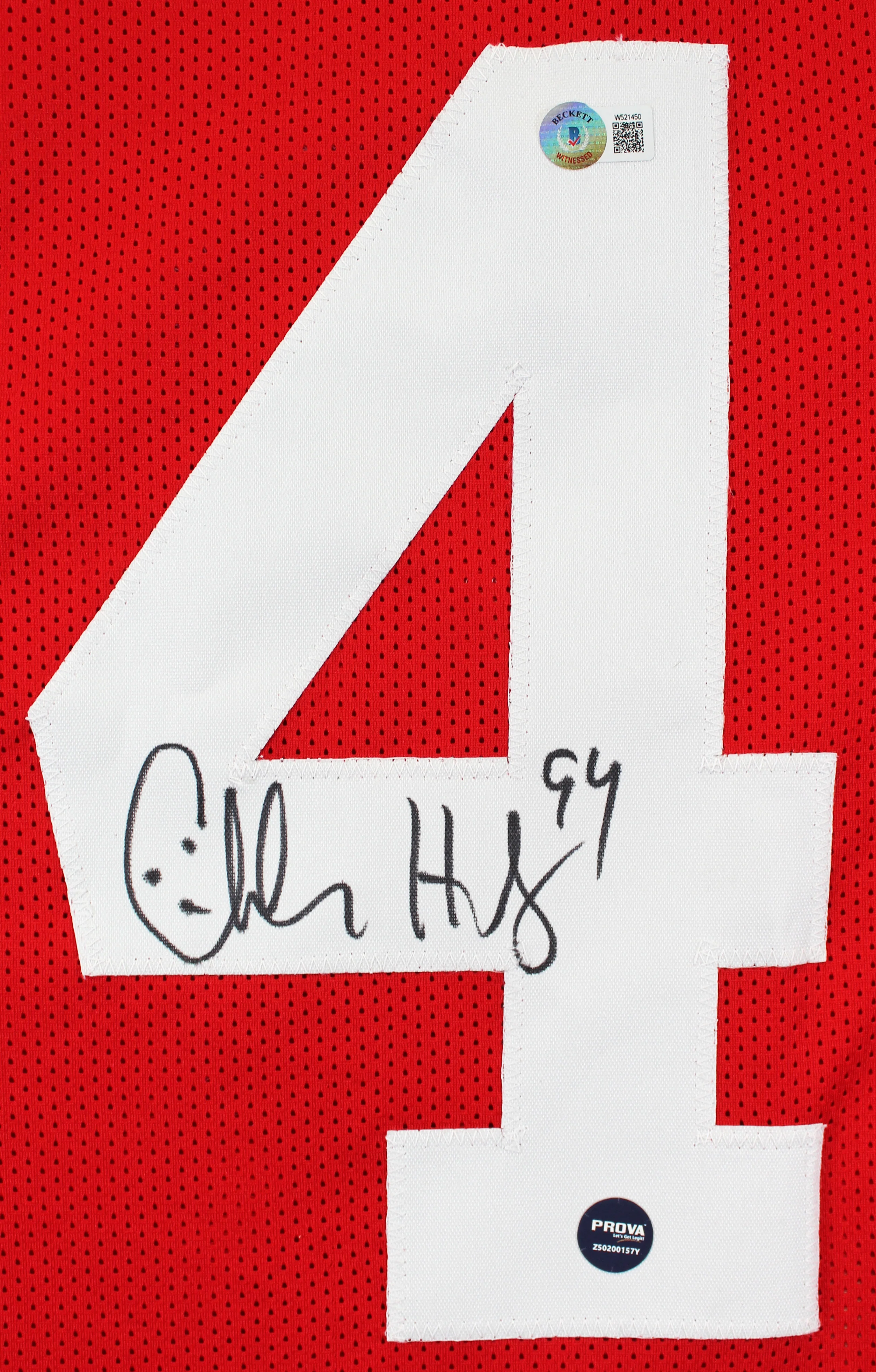Charles Haley Authentic Signed Red Pro Style Jersey Autographed BAS Witnessed - Image 3