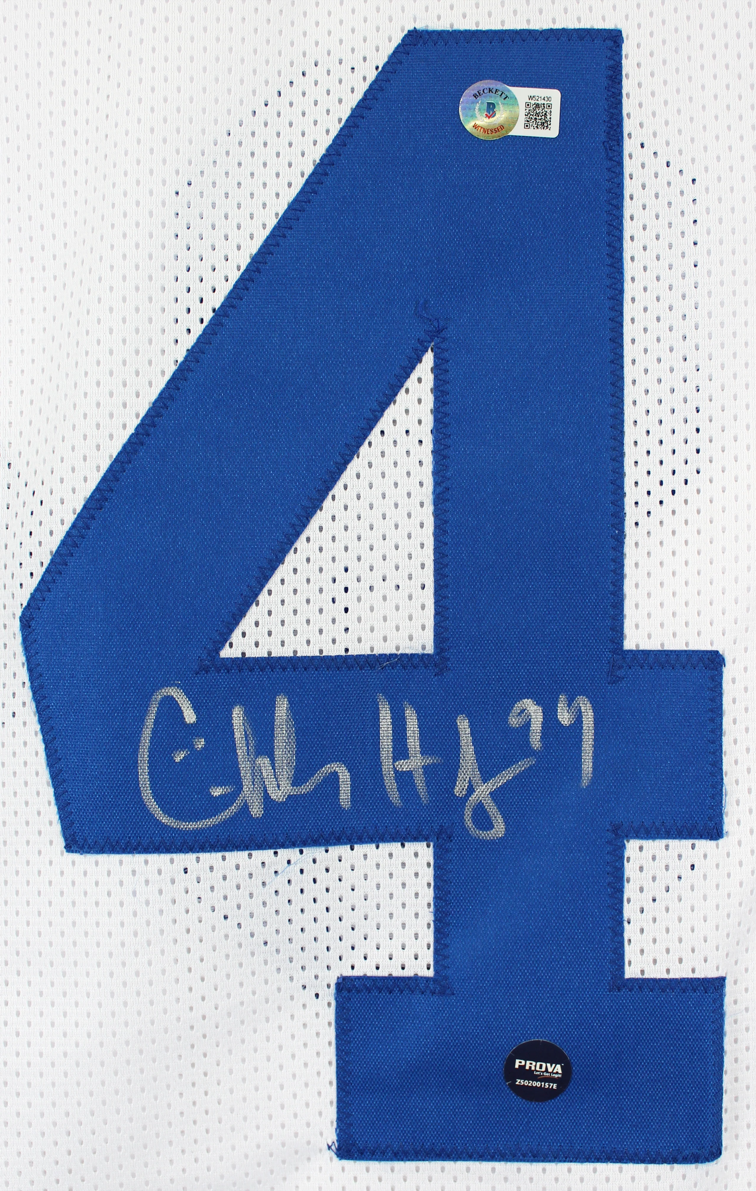Charles Haley Authentic Signed White Pro Style Jersey Autographed BAS Witnessed - Image 3