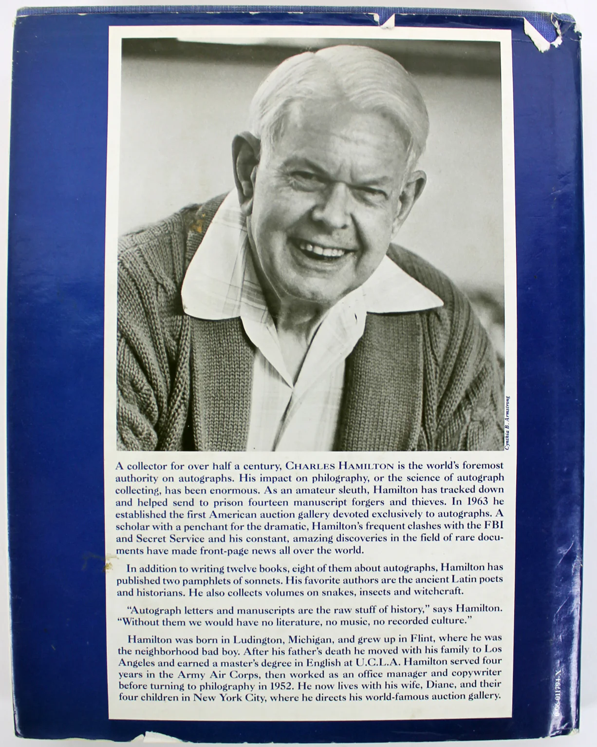 Charles Hamilton Signed The Signature Of America First Edition Book BAS #B91398 - Image 3