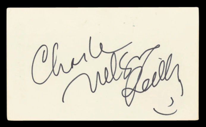 Charles Nelson Reilly Match Game Authentic Signed 3x5 Index Card BAS - Image 2