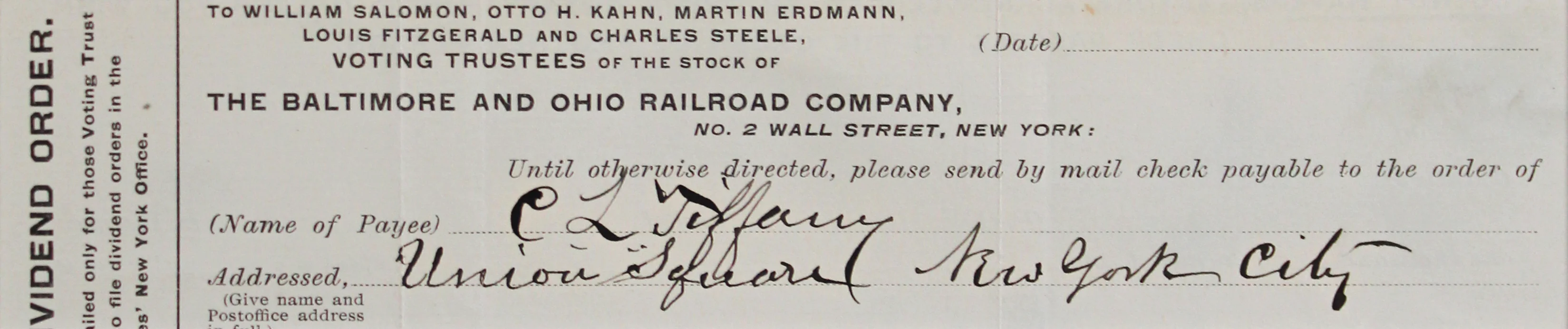 Charles Tiffany Authentic Signed & Framed 1.5x8.5 Cut Signature BAS #AE13690 - Image 3