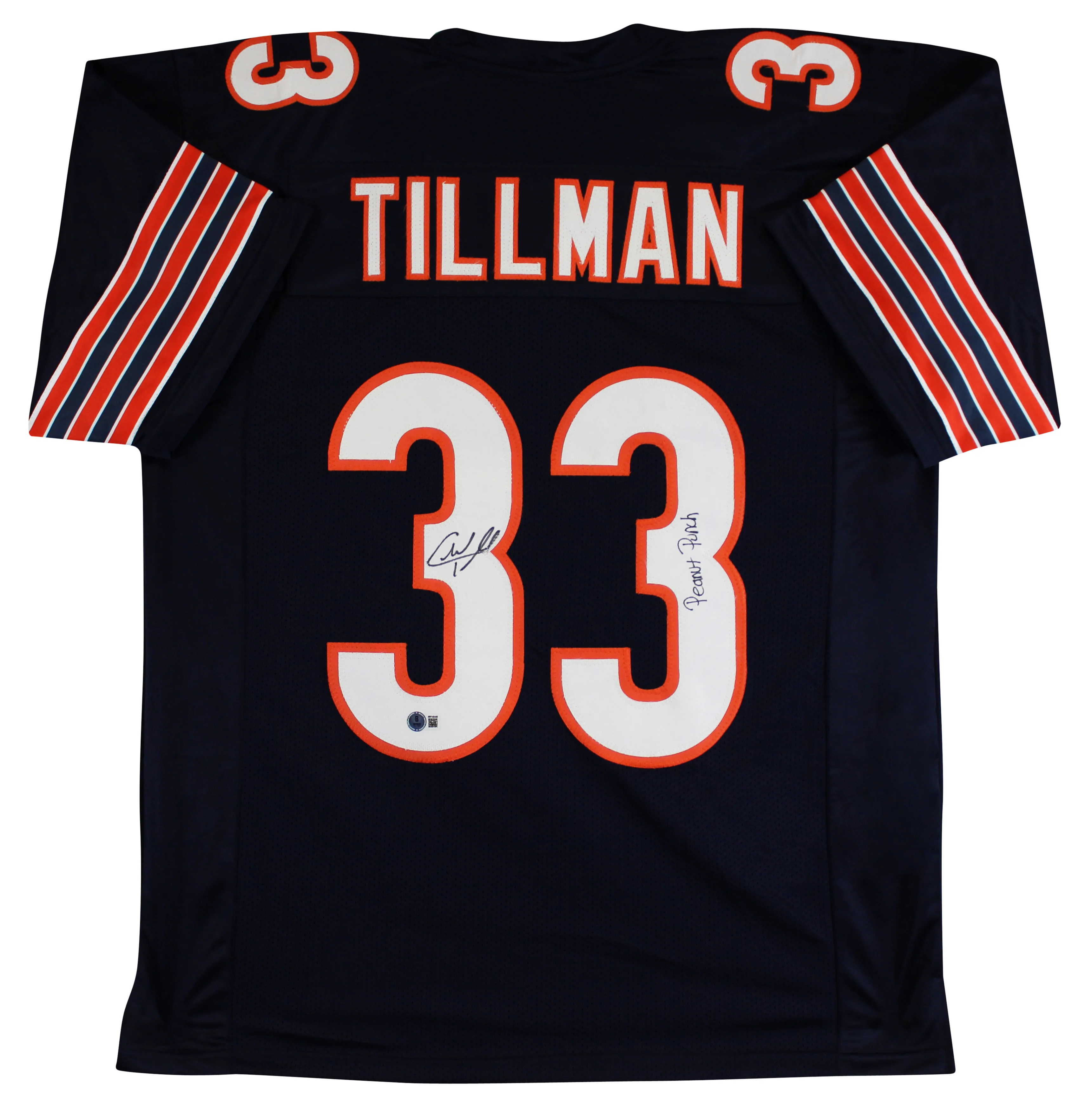 Charles Tillman "Peanut Punch" Signed Navy Pro Style Jersey BAS Witnessed - Image 2