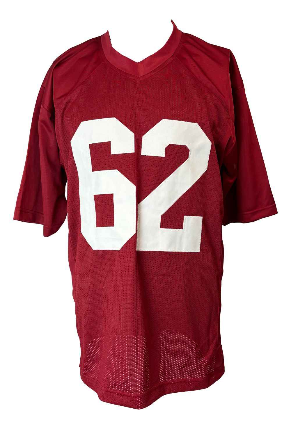 Charley Trippi Chicago Signed Red Football Jersey HOF 68 Sports Integrity - Image 3