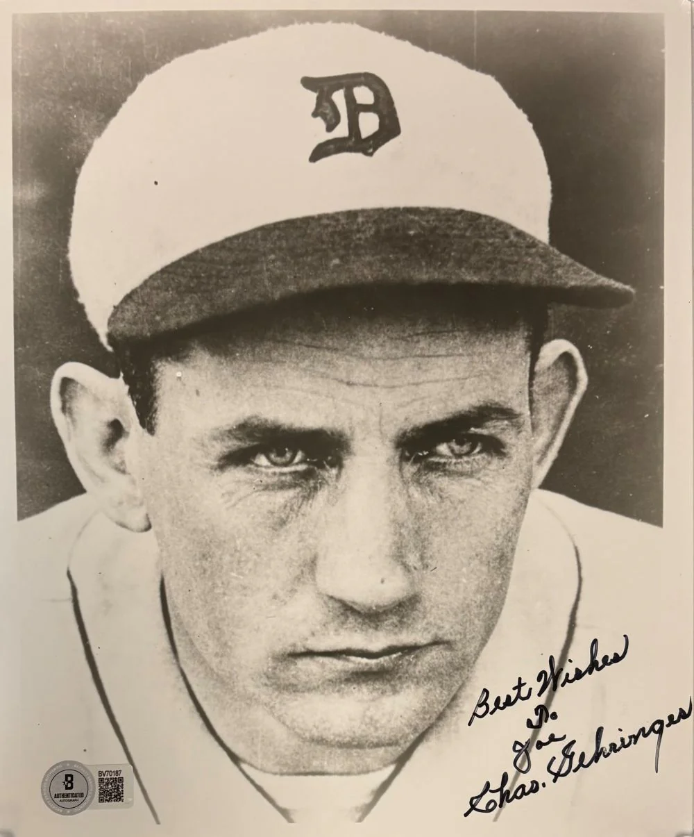 Charlie Gehringer Signed 8x10 Detroit Tigers Photo Best Wishes BAS