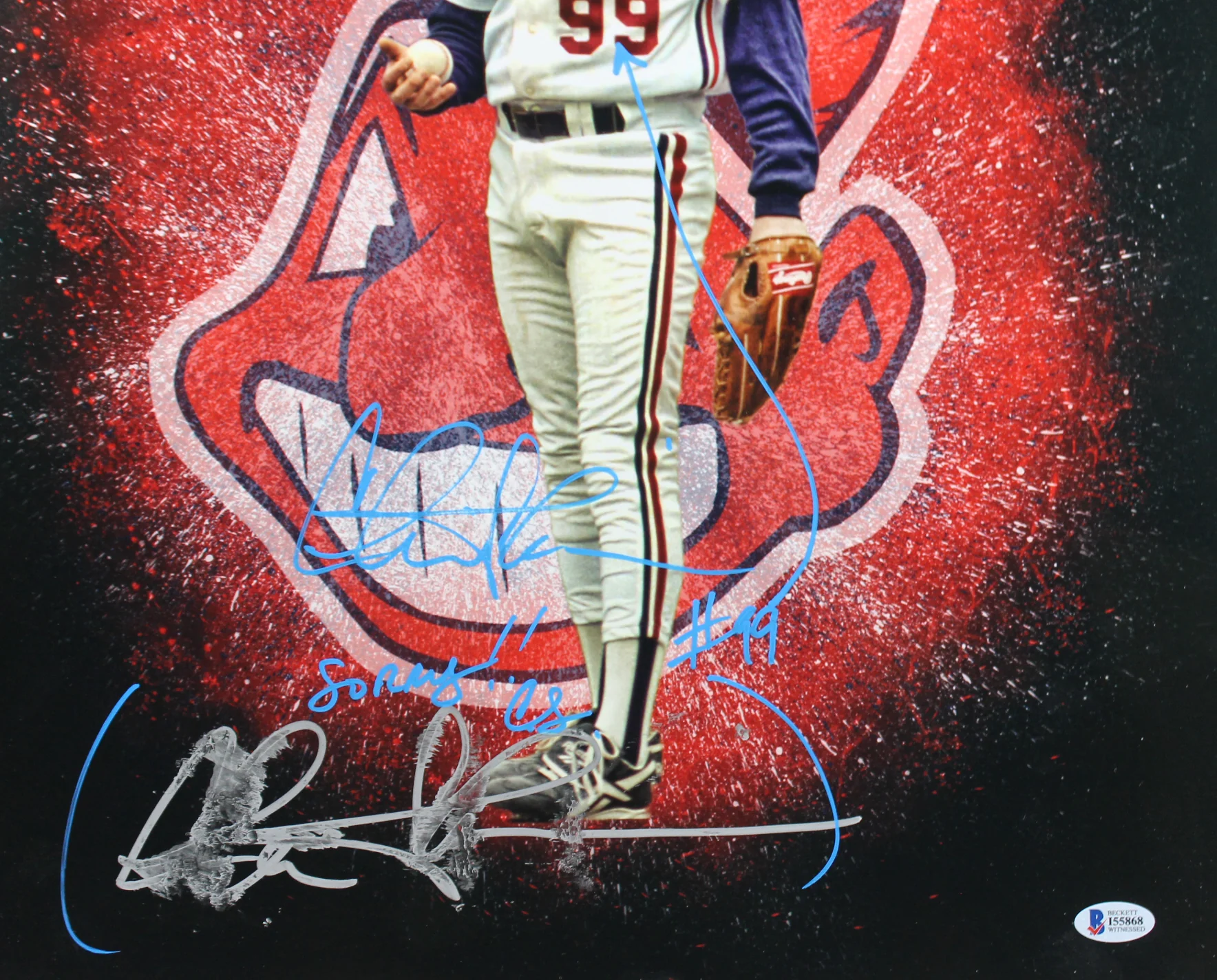 Charlie Sheen Major League "Sorry" 3x Signed 16X20 Photo BAS Witnessed #I55868 - Image 2