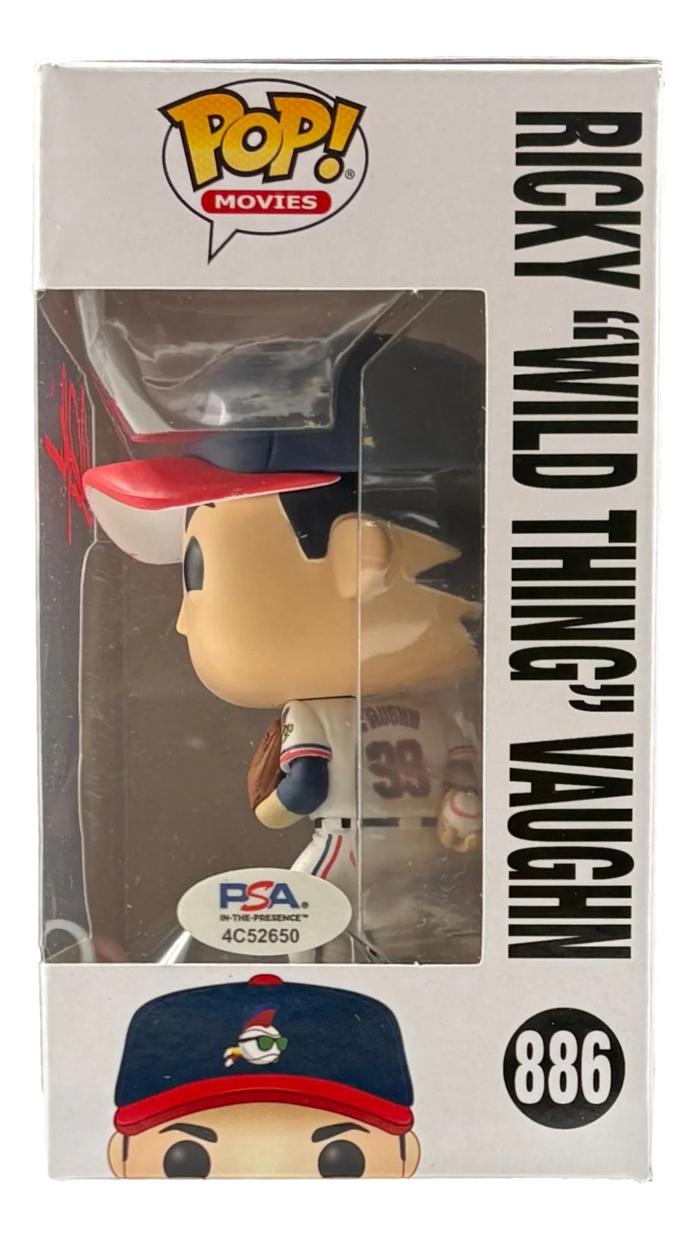Charlie Sheen Signed Major League Ricky Vaughn Funko Pop #886 PSA/DNA Hologram - Image 2