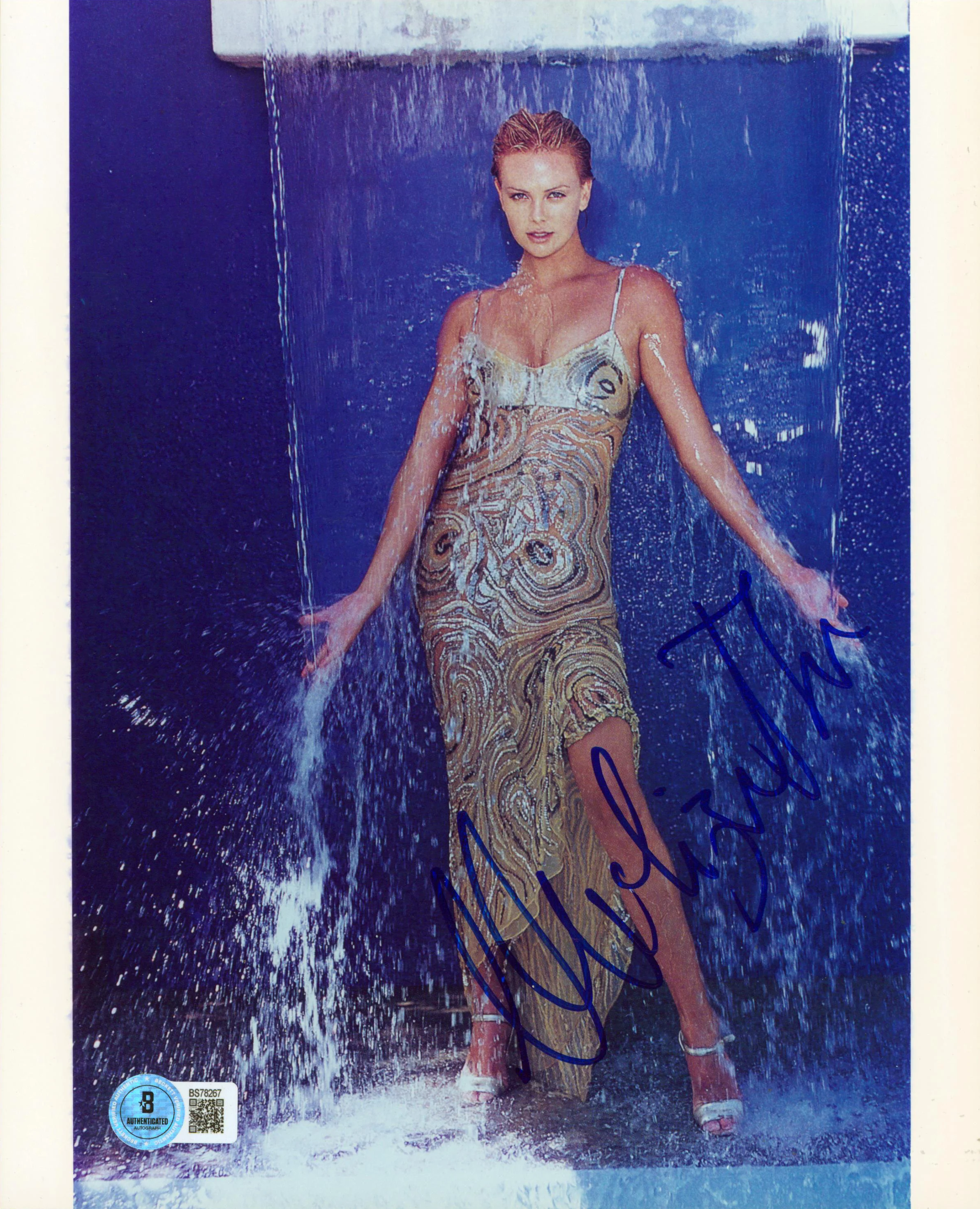 Charlize Theron The Devil's Advocate Authentic Signed 8x10 Photo BAS #BS78267 - Image 2