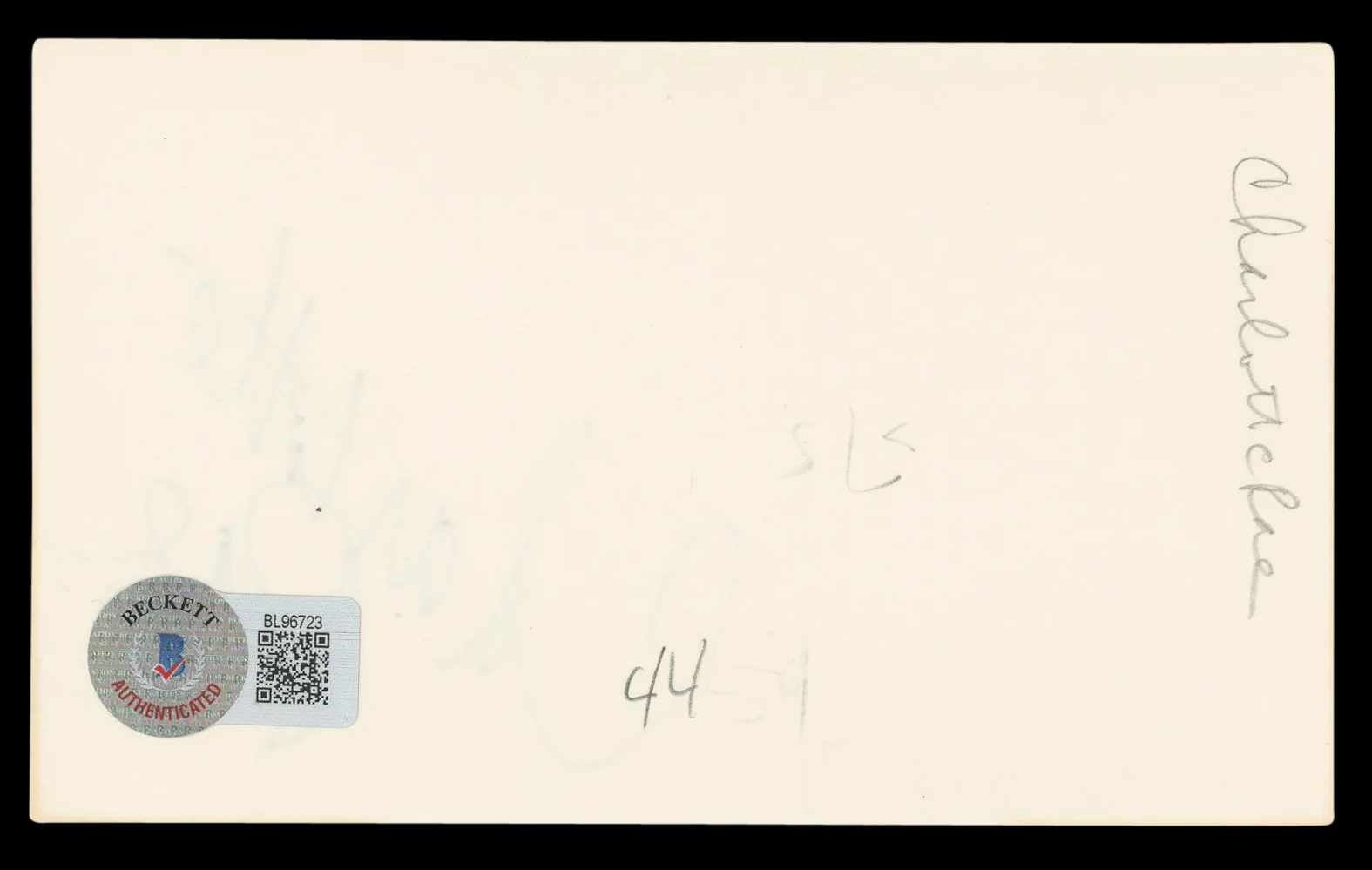 Charlotte Rae The Facts of Life Authentic Signed 3x5 Index Card BAS #BL96723 - Image 3