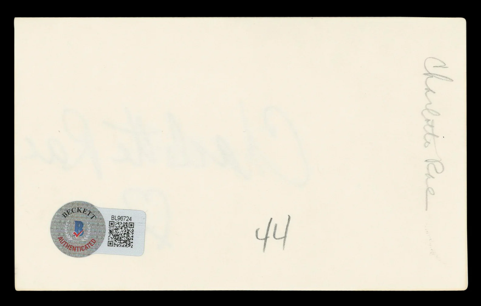 Charlotte Rae The Facts of Life Authentic Signed 3x5 Index Card BAS #BL96724 - Image 3