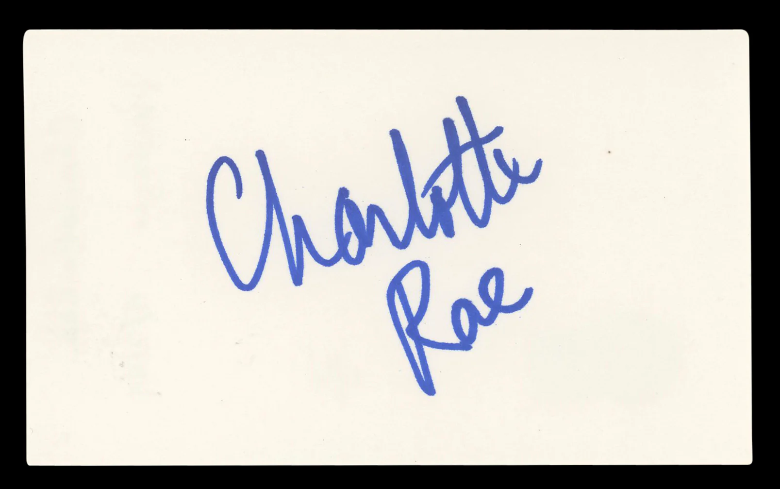 Charlotte Rae The Facts of Life Authentic Signed 3x5 Index Card BAS #BL96729 - Image 2