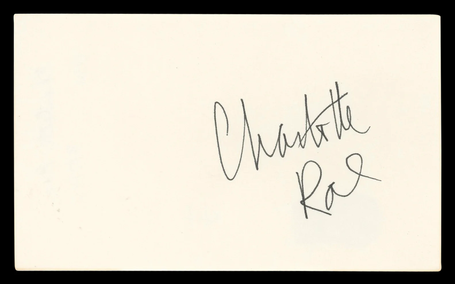Charlotte Rae The Facts of Life Authentic Signed 3x5 Index Card BAS #BL96730