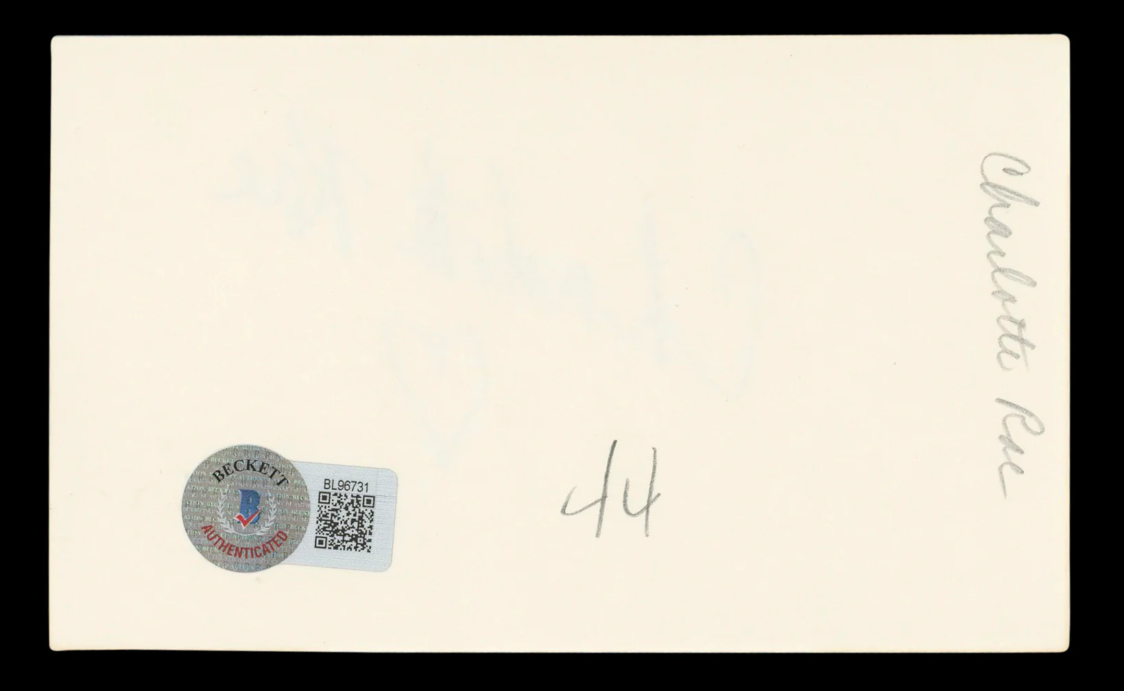 Charlotte Rae The Facts of Life Authentic Signed 3x5 Index Card BAS #BL96731 - Image 3