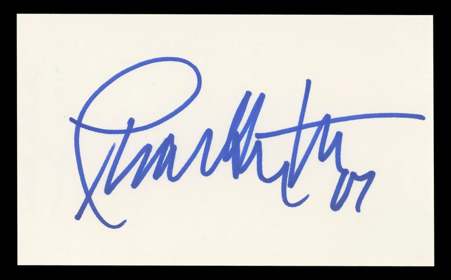 Charlton Heston Ben-Hur Authentic Signed 3x5 Index Card BAS LOA #AC26996