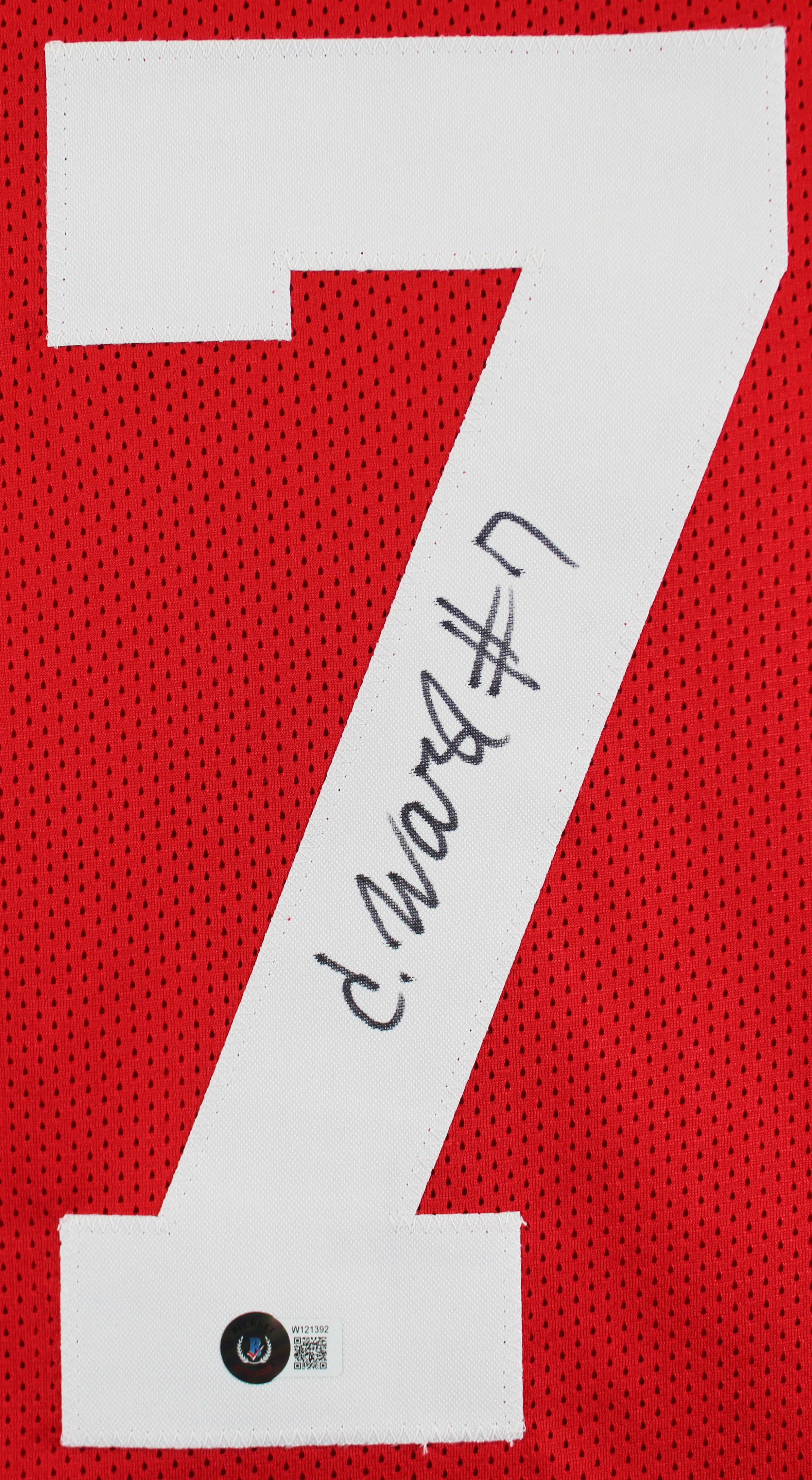 Charvarius Ward Authentic Signed Red Pro Style Jersey BAS Witnessed - Image 3