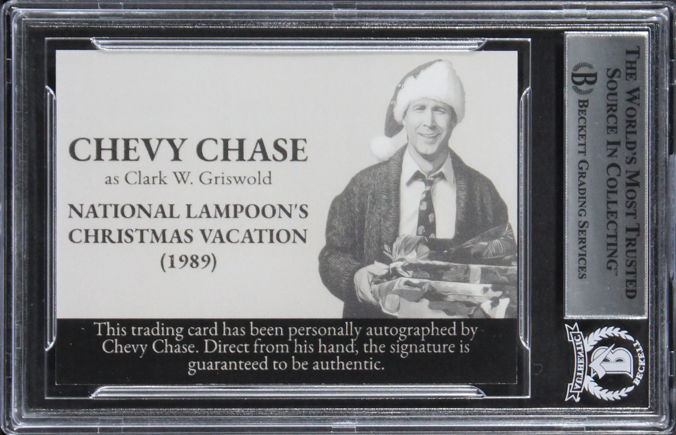 Chase & D'Angelo Christmas Vacation Signed Custom Trading Card BAS Slabbed - Image 3
