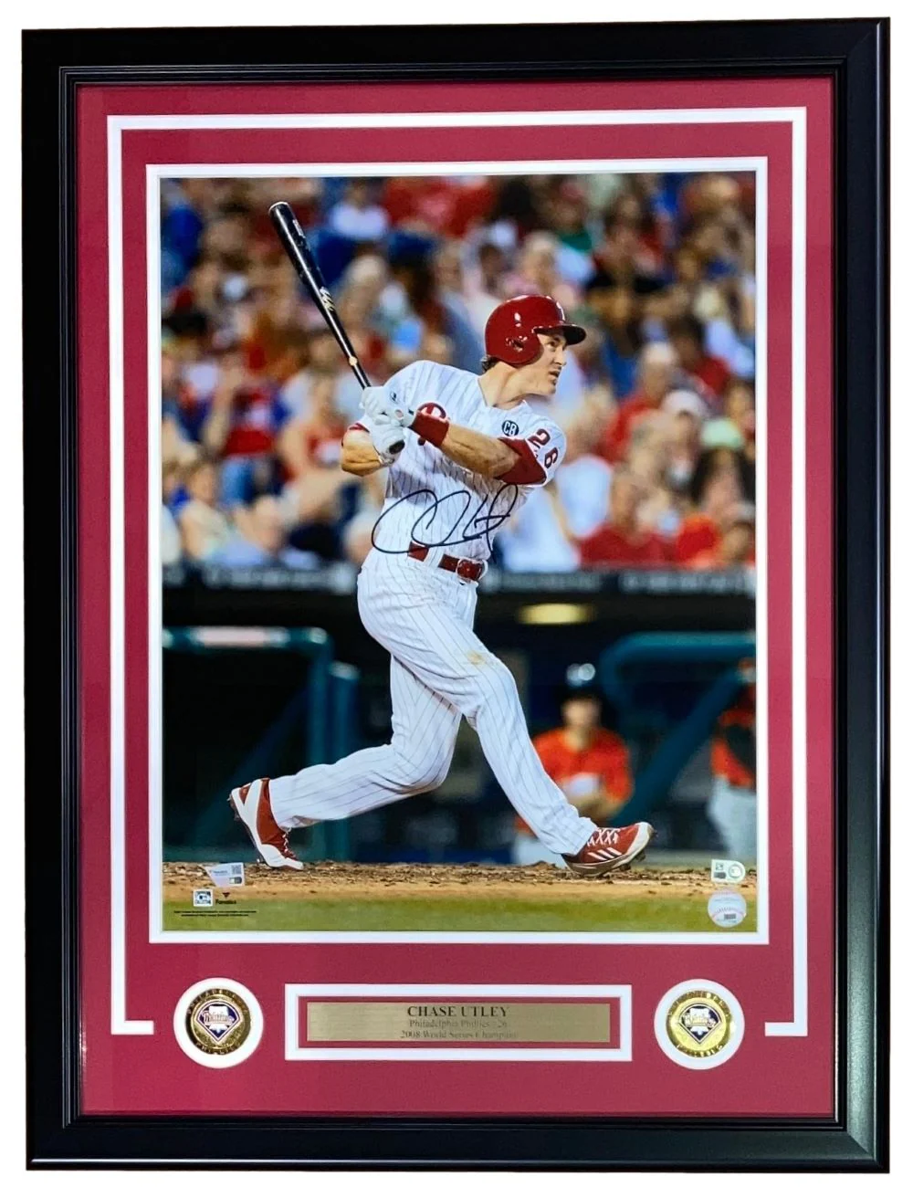 Chase Utley Signed Framed 16x20 Philadelphia Phillies Photo Fanatics