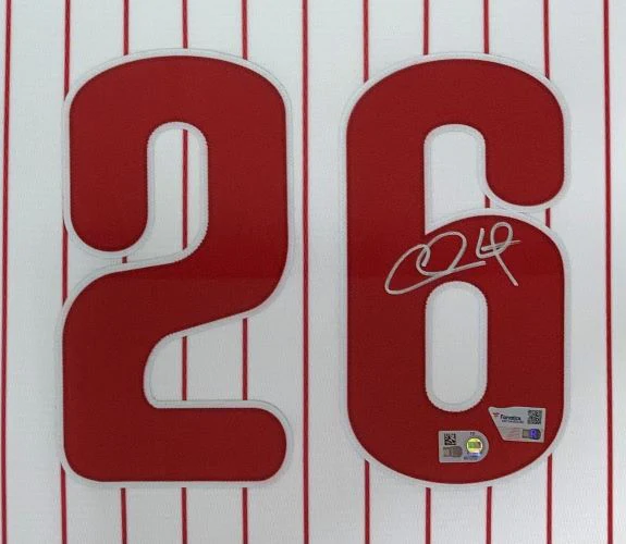 Chase Utley Signed Framed Philadelphia Phillies Nike Limited Jersey Fanatics - Image 2